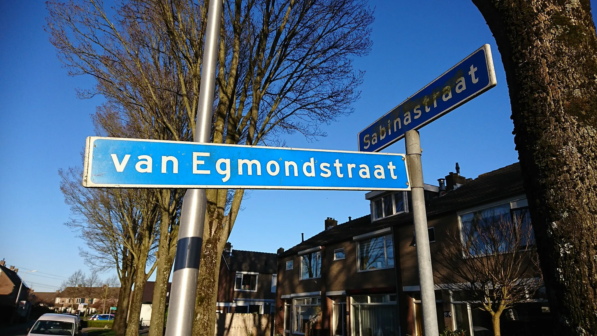 Photo showing: Van Egmondstraat - Sabinastraat, Nieuw-Beijerland, Hoeksche Waard, Zuid-Holland, Nederland