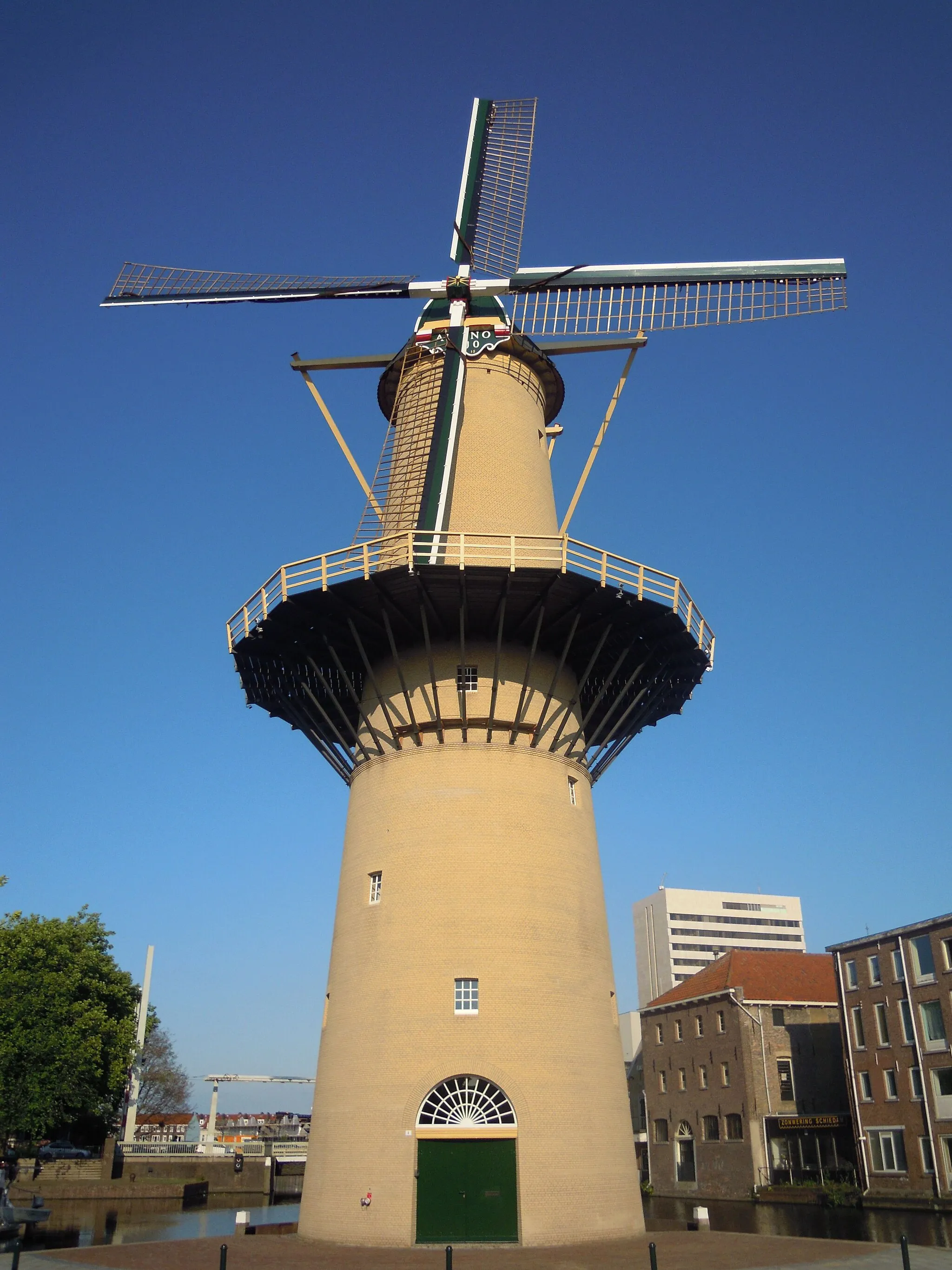 Photo showing: Windmill De Kameel in Schiedam