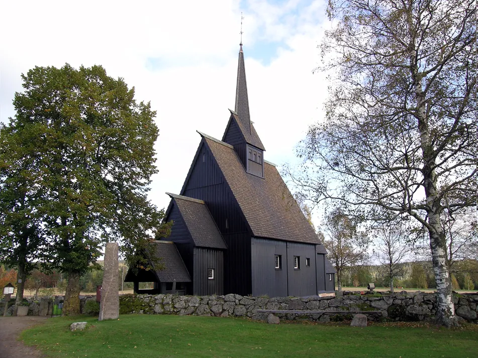 Photo showing: Høyjord stave church, Andebu, Norway.