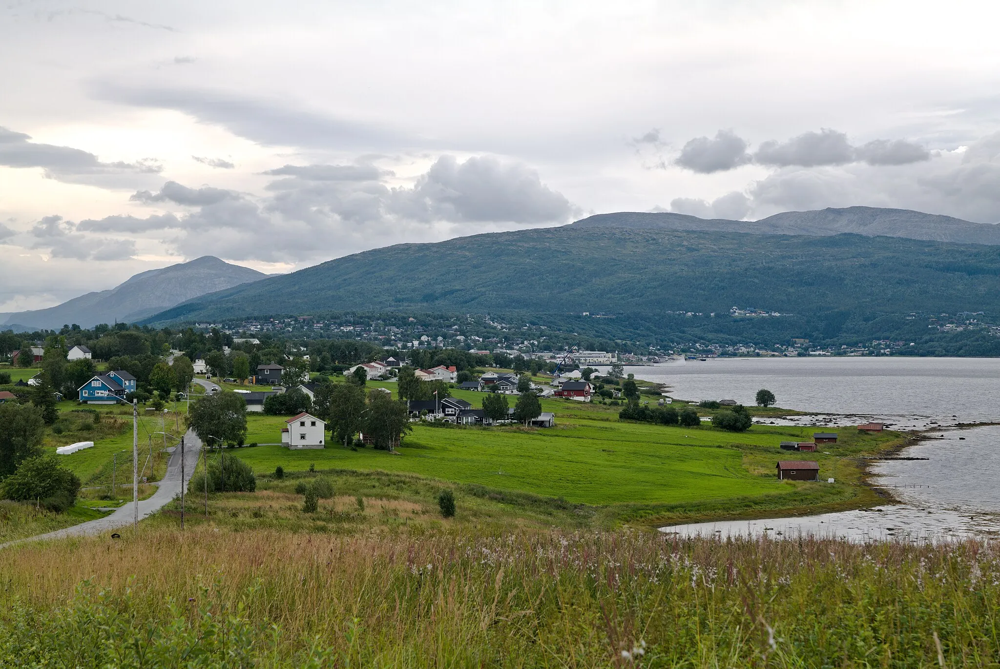 Photo showing: Fauske seen from Lund.