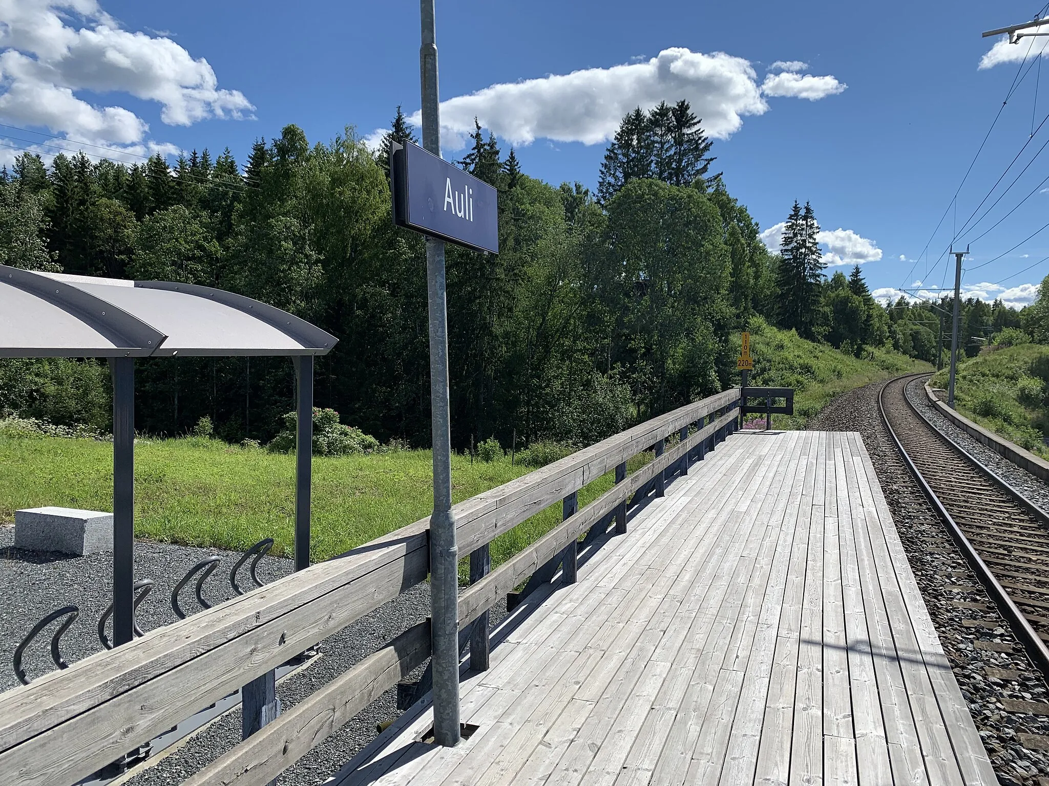 Photo showing: Auli station on the Kongsvinger line (Viken, Norway)