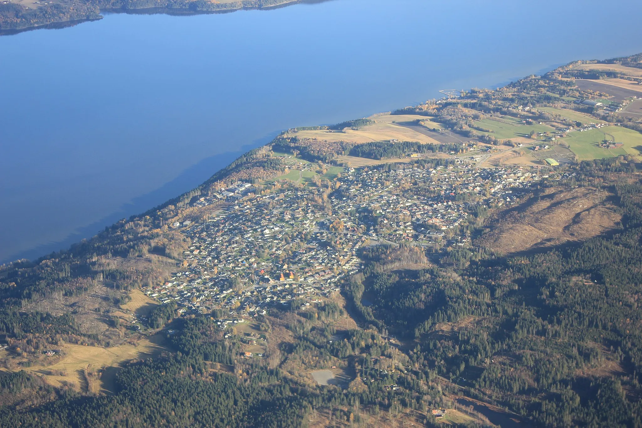 Photo showing: Øyeren - aerial view