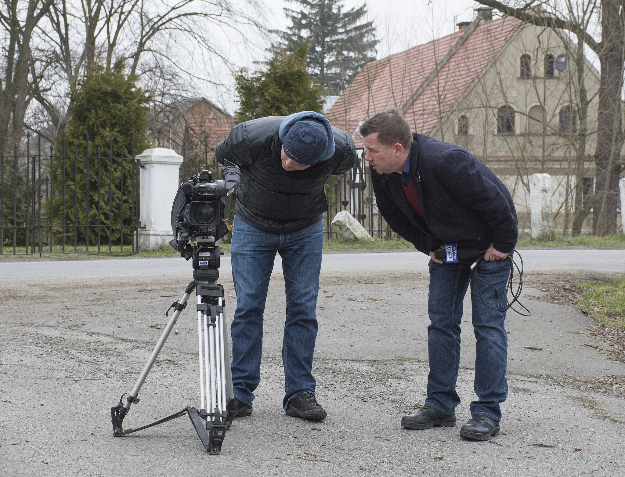 Photo showing: Wrocław Television journalists at work