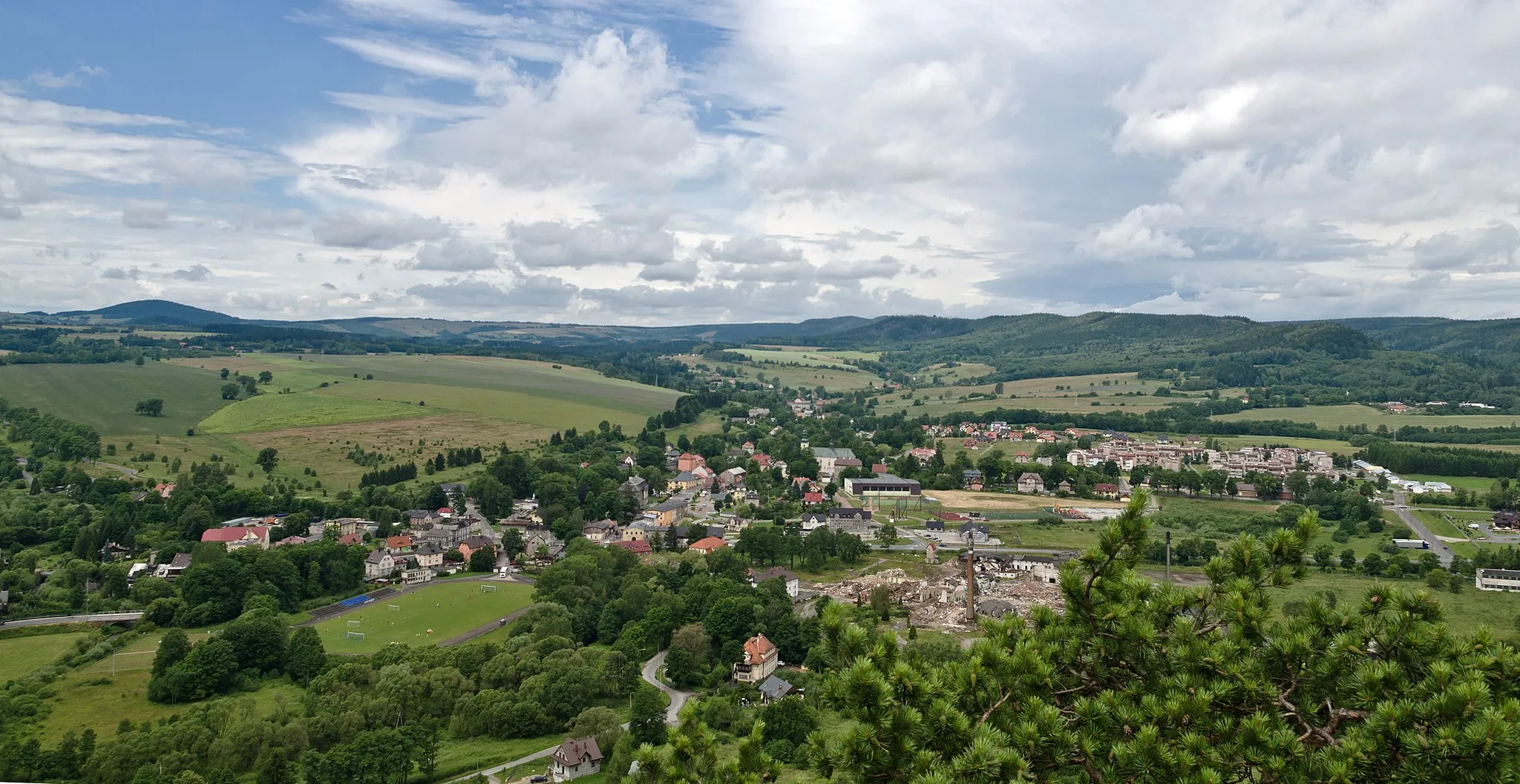 Photo showing: Szczytna, panorama