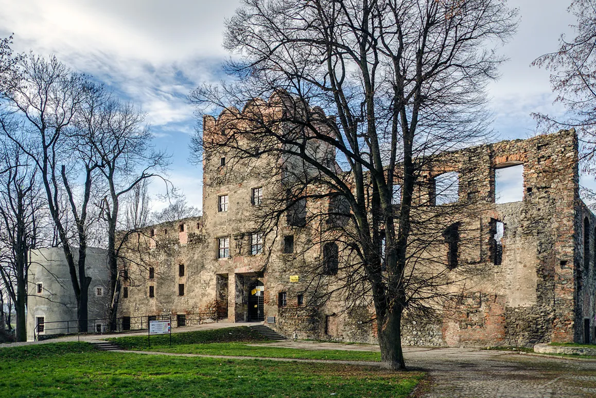 Photo showing: Zdjęcie wykonane po zakończeniu II etapu prac remontowych na ząbkowickim zamku, obejmujących zabezpieczenie korony murów skrzydła wschodniego i południowego oraz zabezpieczenie południowo-wschodniej bastei.