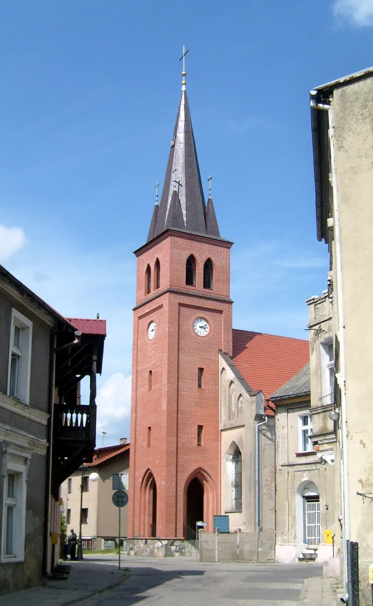 Photo showing: Saint James church in Tuchola, Poland