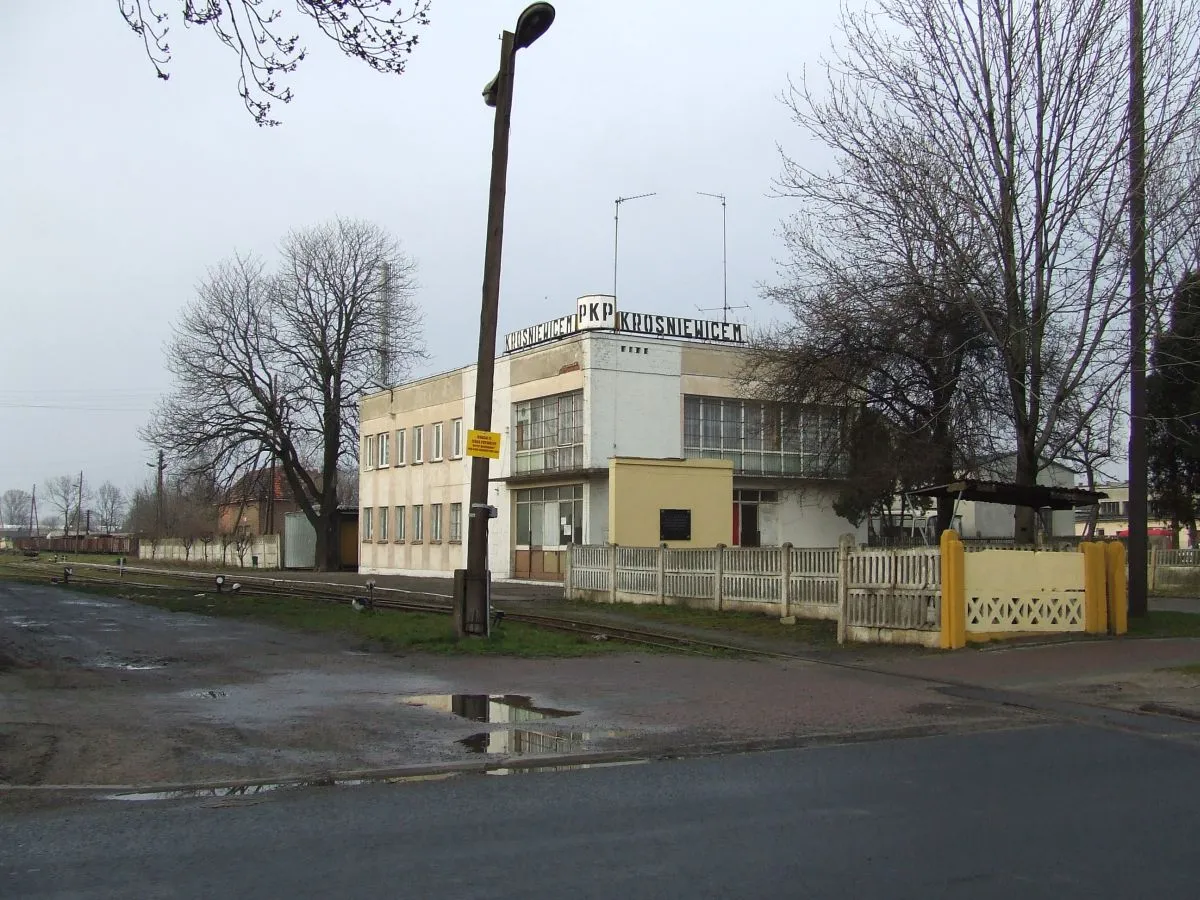 Photo showing: pl:Krośniewice railway station (closed)