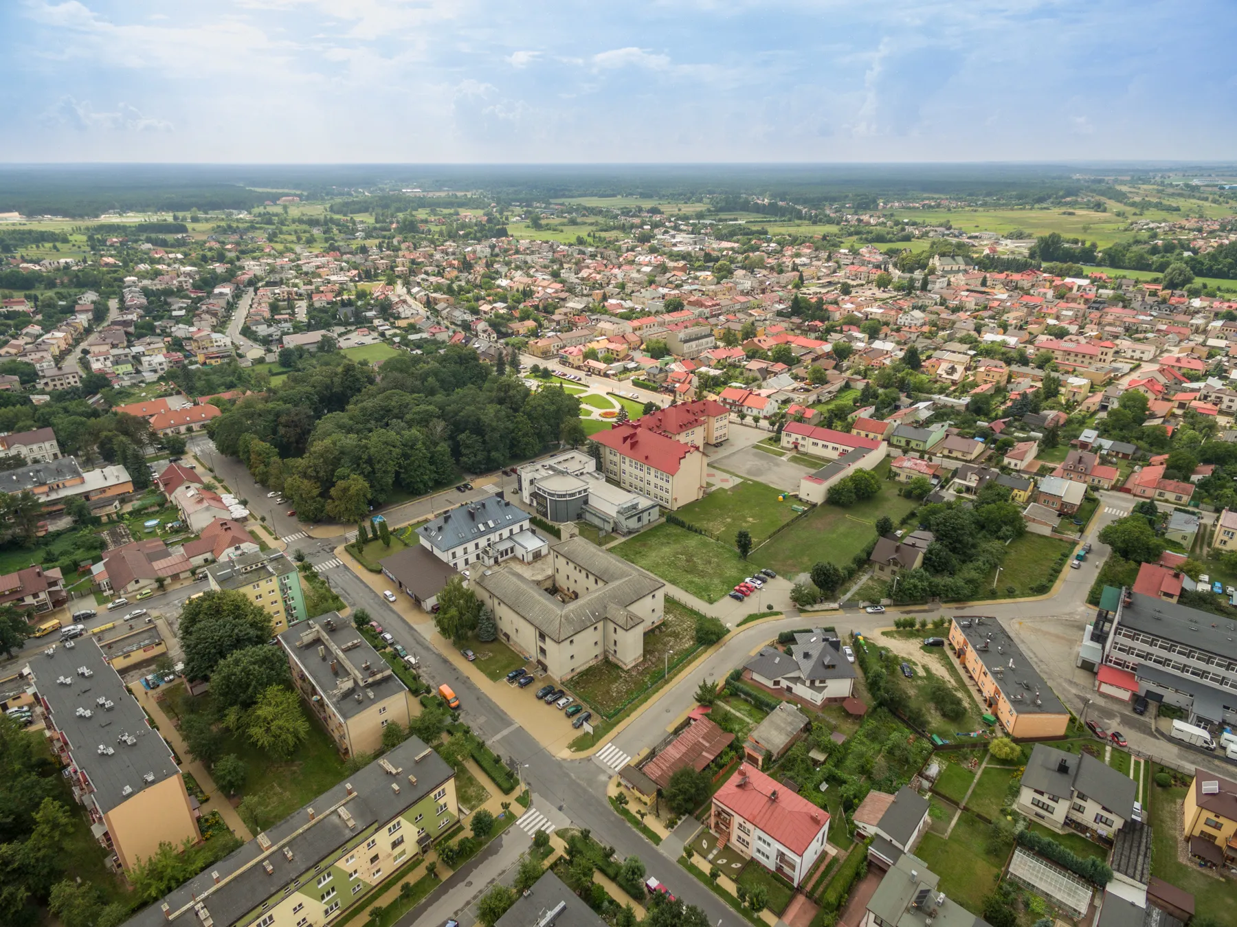 Photo showing: Blick auf das Stadtzentrum Janów Lubelski
