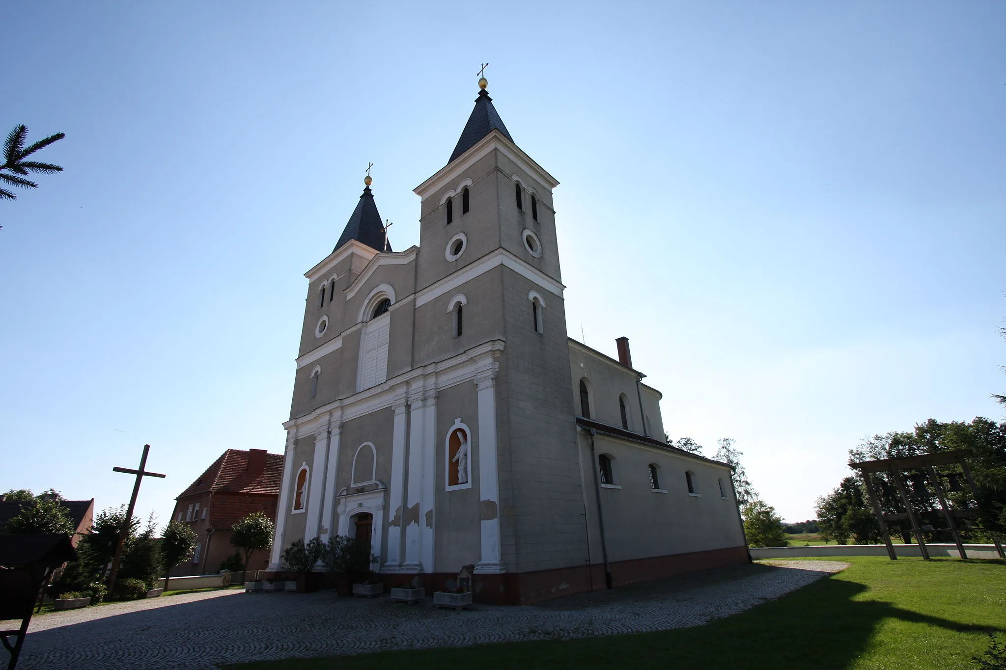 Photo showing: Babimost, kościół par. p.w. św. Wawrzyńca, mur., 1730-1740, 1833