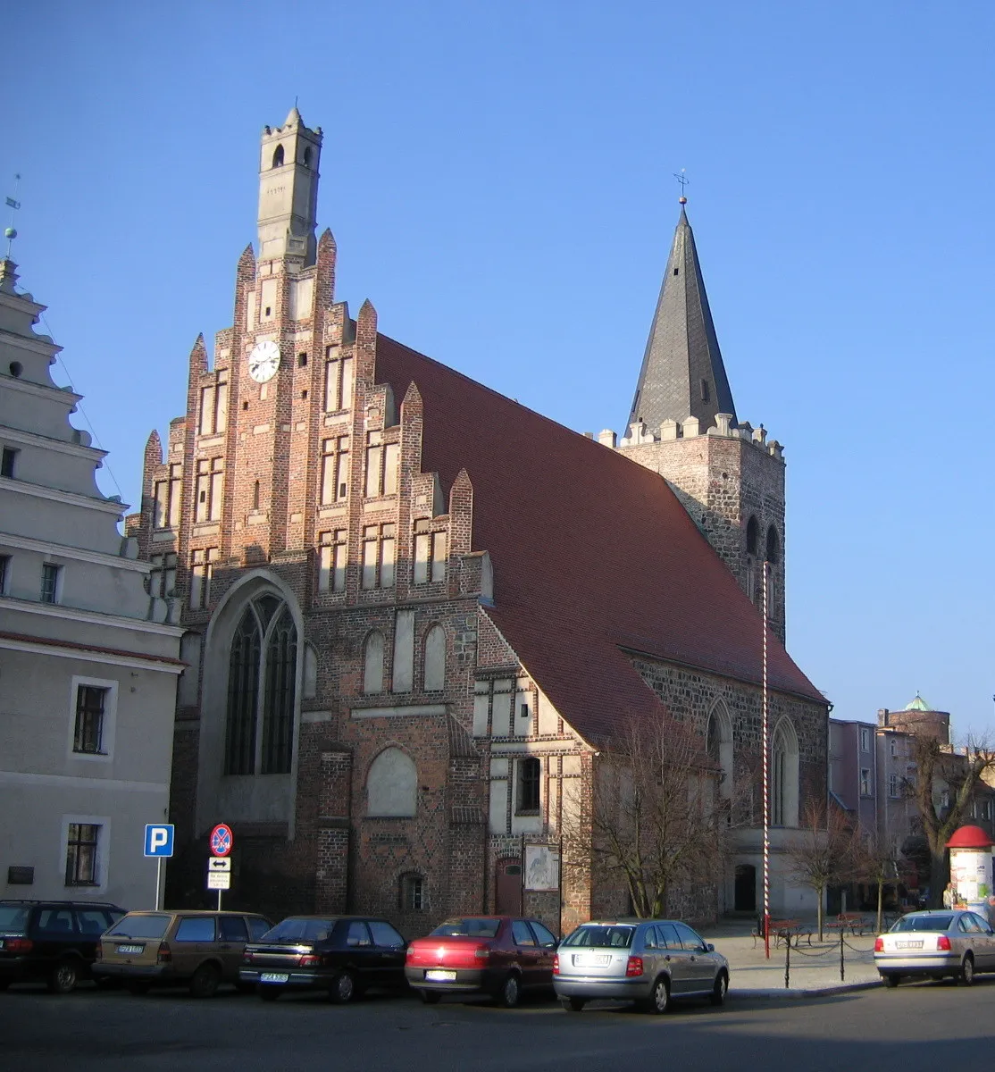 Photo showing: Lubsko, kościół par. p.w. Nawiedzenia NMP (dec. p.w. Najśw. Serca Jezusa),  1 poł. XIII, XIV/XV