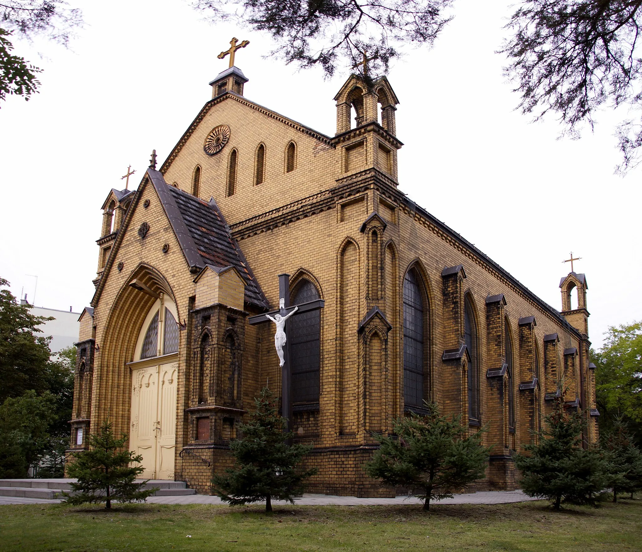 Photo showing: Dawny kościół ewangelicki, obecnie rzymskokatolicki filialny p.w. św. Barbary, mur., 1910
Nowa Sól, ul. Św. Barbary (zabytek nr rejestr. 2213 z 5.05.1976)