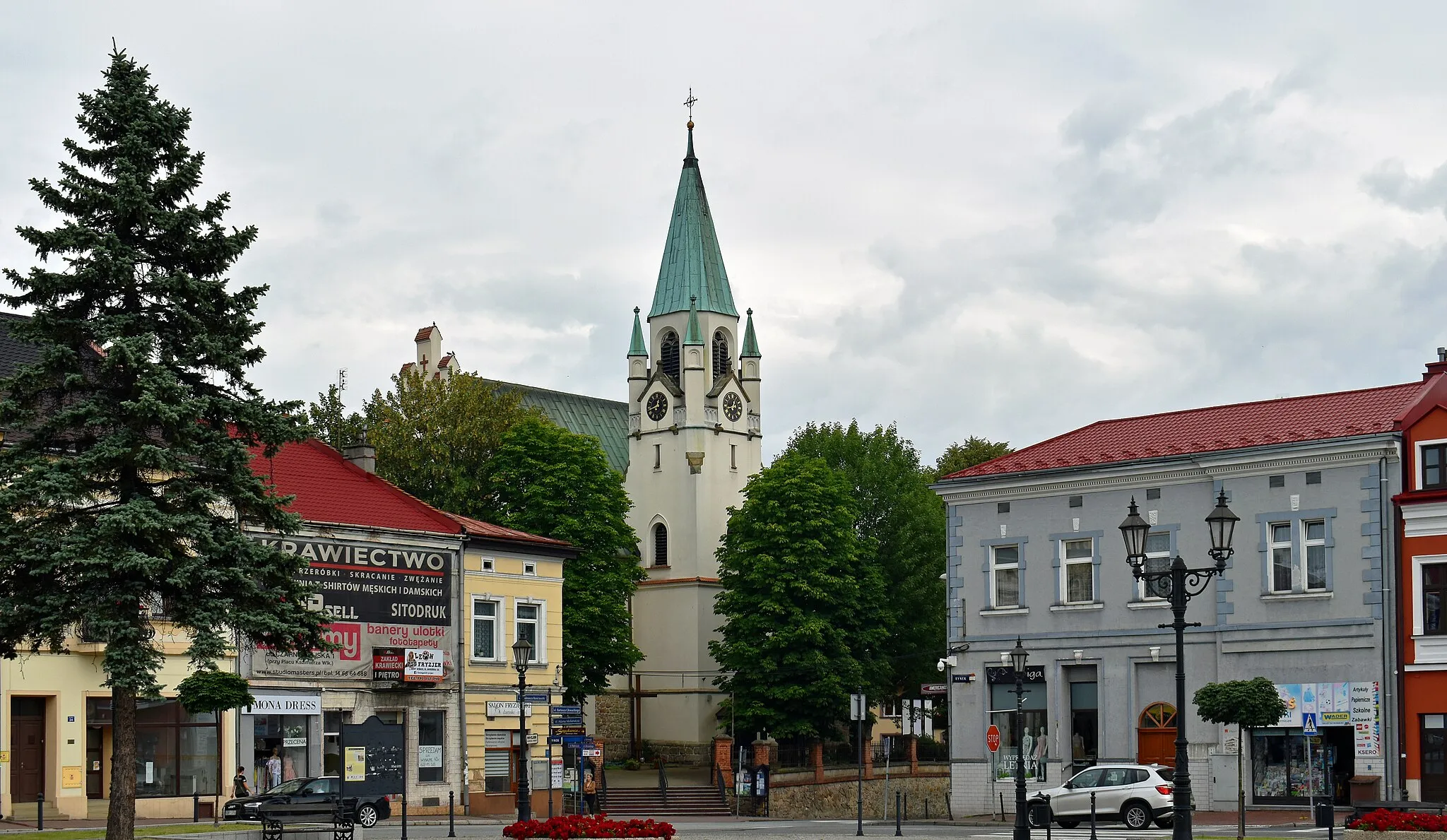 Photo showing: Church of Our Lady Mother of the Church and St. James the Greater, 1 St. James square, City of Brzesko, Lesser Poland Voivodeship, Poland