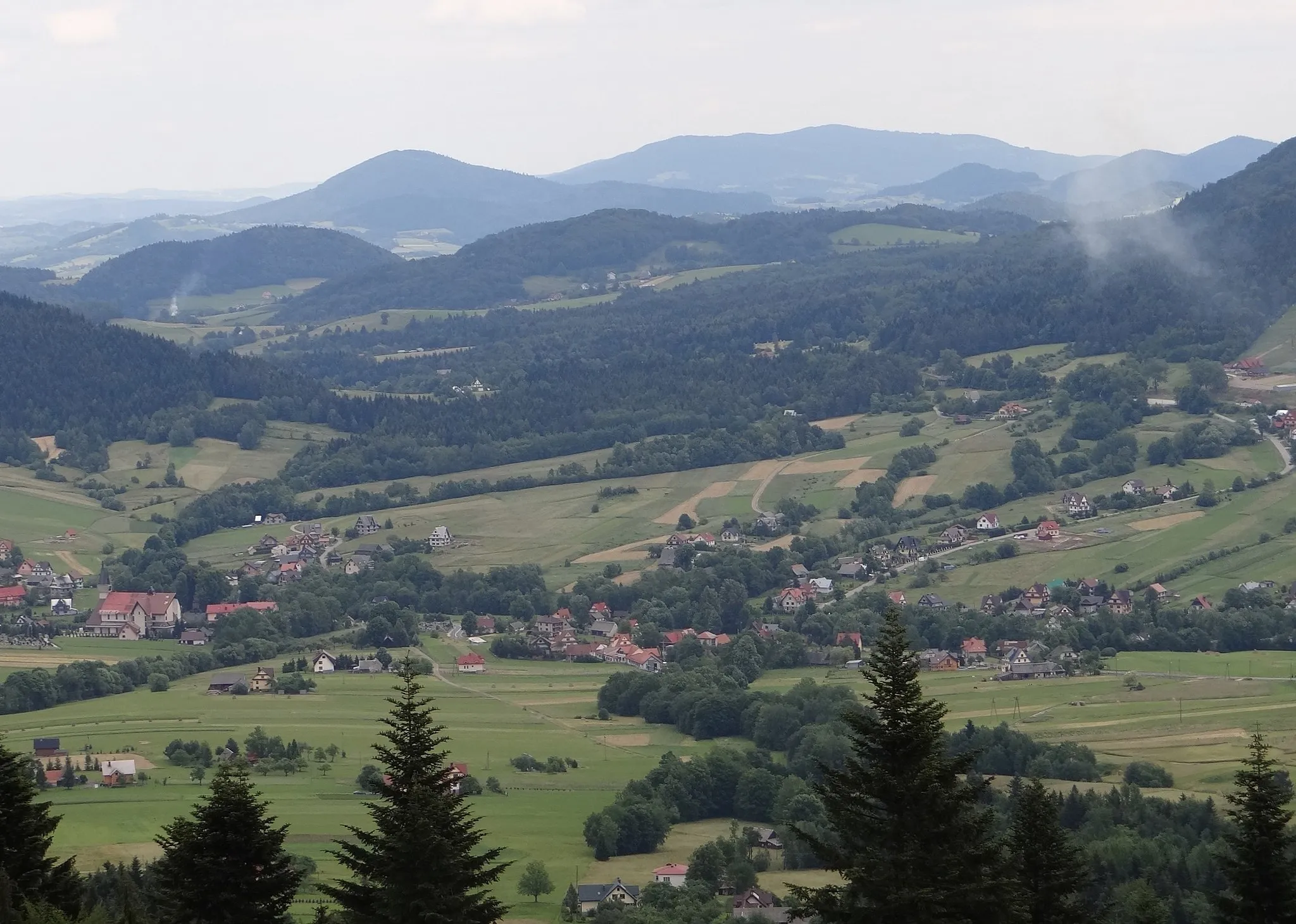 Photo showing: Kasina Wielka, widok z Lubogoszczy