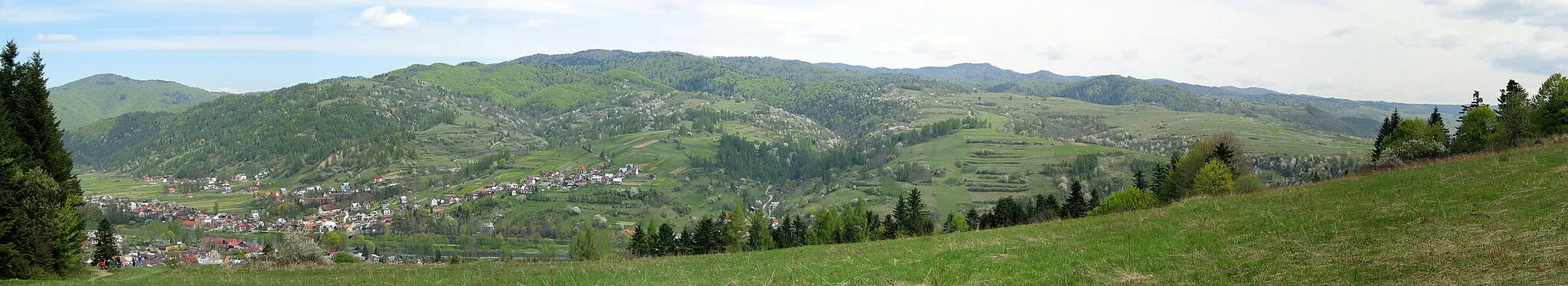 Photo showing: Panoramic view of Krościenko nad Dunajcem