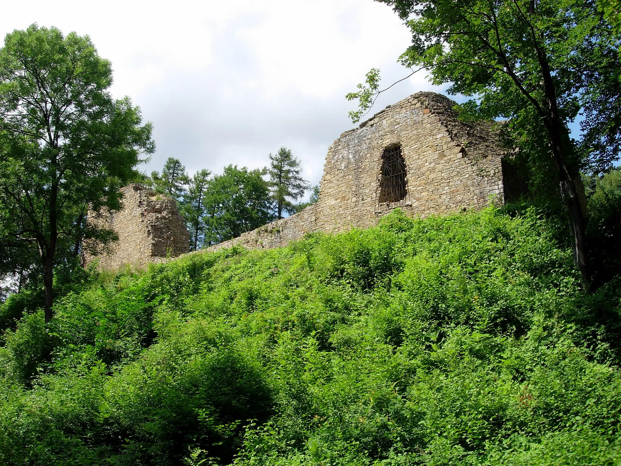 Photo showing: The ruins of the castle in Lanckorona, Poland