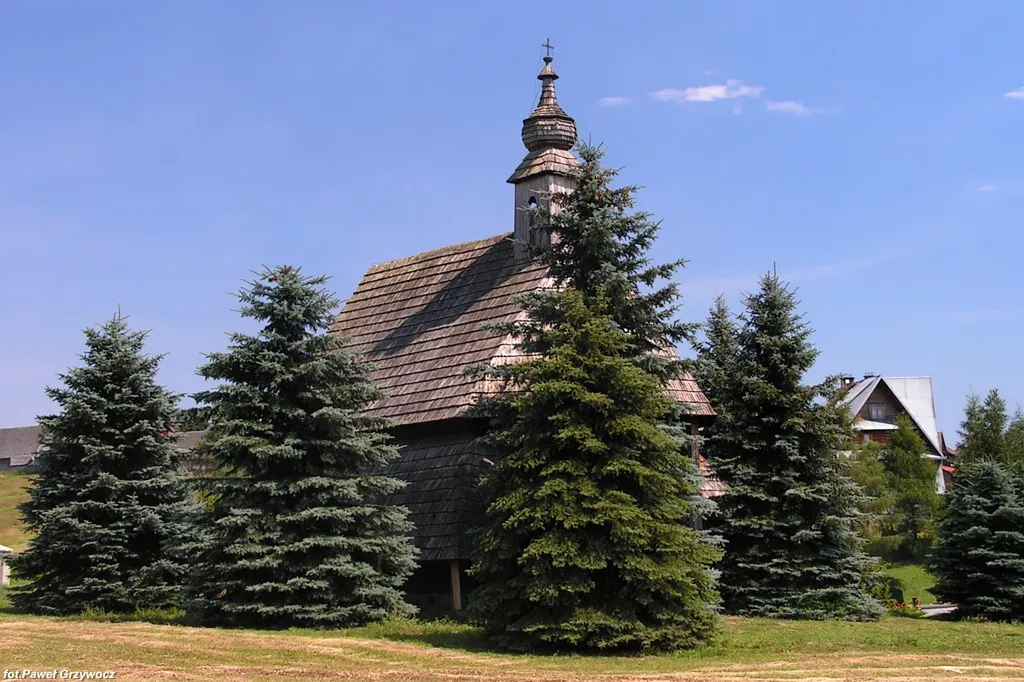 Photo showing: The wooden church in Maniowy village, Lesser Poland.