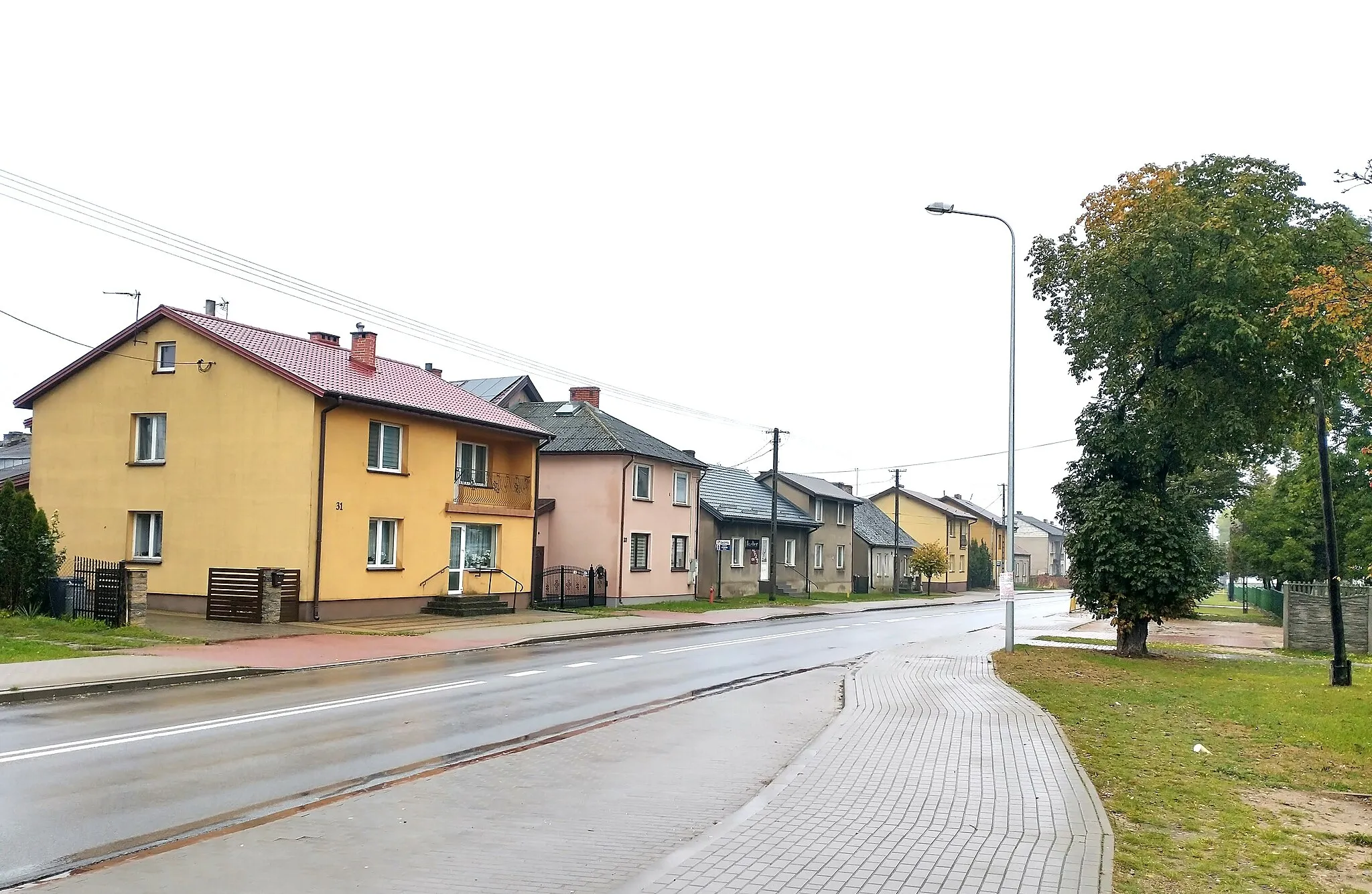 Photo showing: Fragment centrum miasta Lubowidz koło Żuromina.