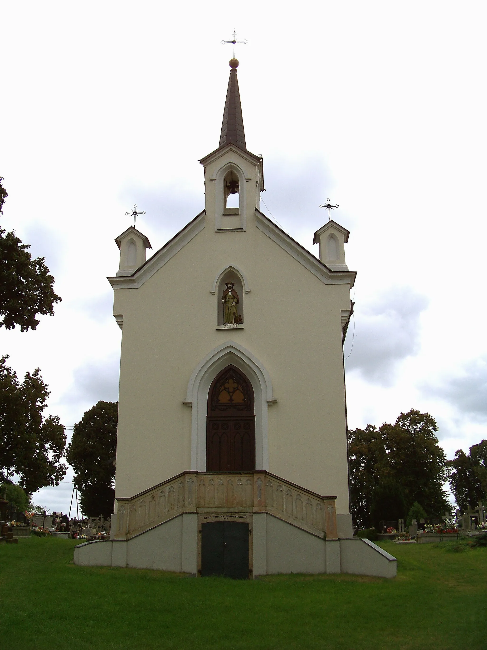 Photo showing: Mordy - kaplica cmentarna pw. św. Rocha, 1860, widok od ul. Narutowicza (zabytek nr 405/62)