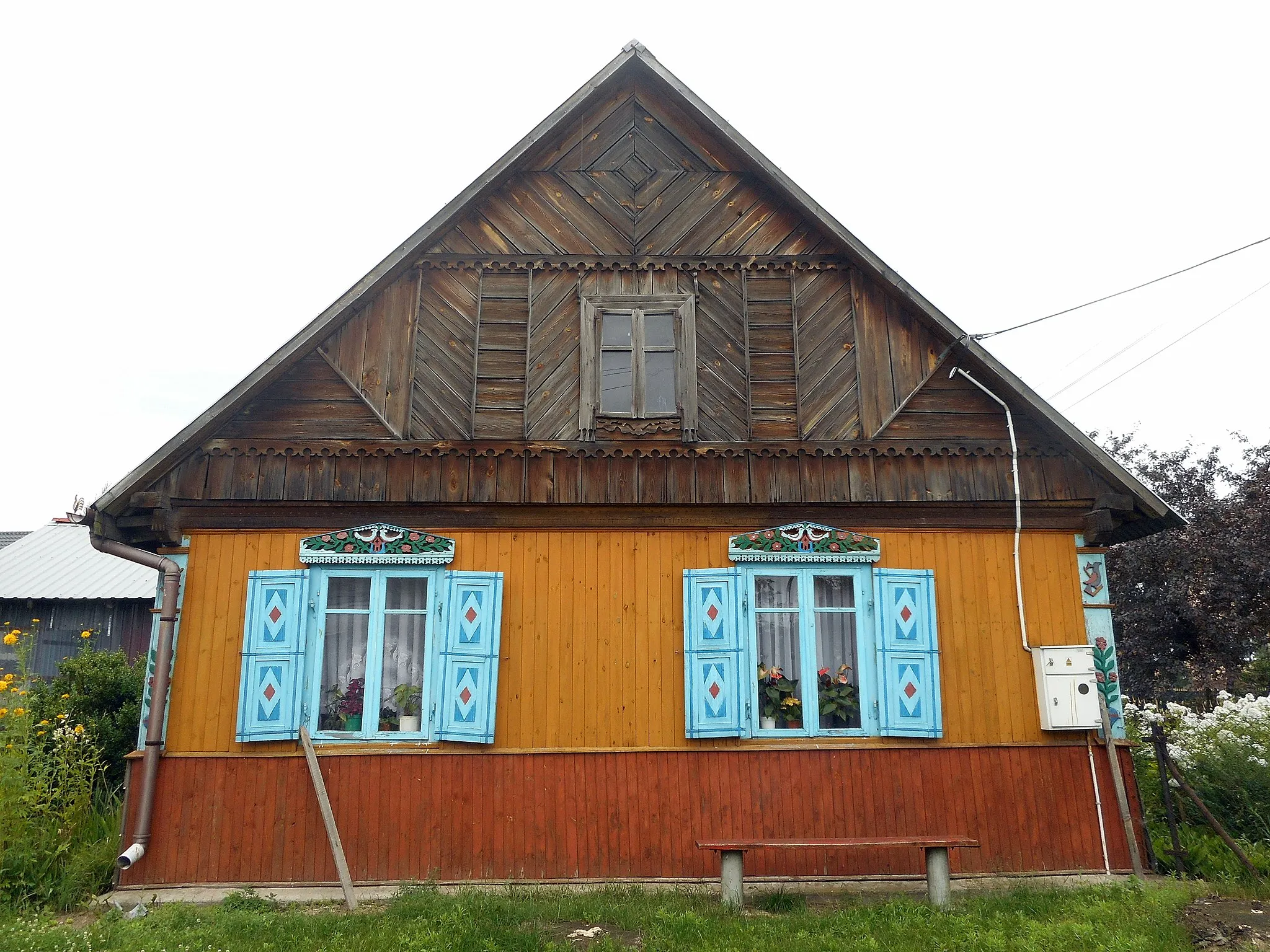 Photo showing: House in Rząśnik (Kurpie White Forest), Poland