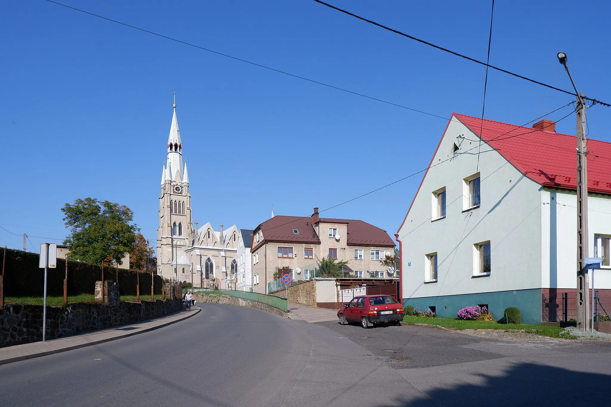 Photo showing: Kościelna Street in Branice, Poland