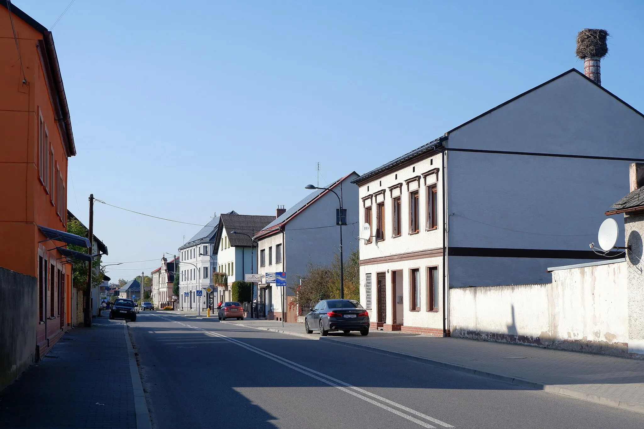 Photo showing: Główna Street in Branice, Poland