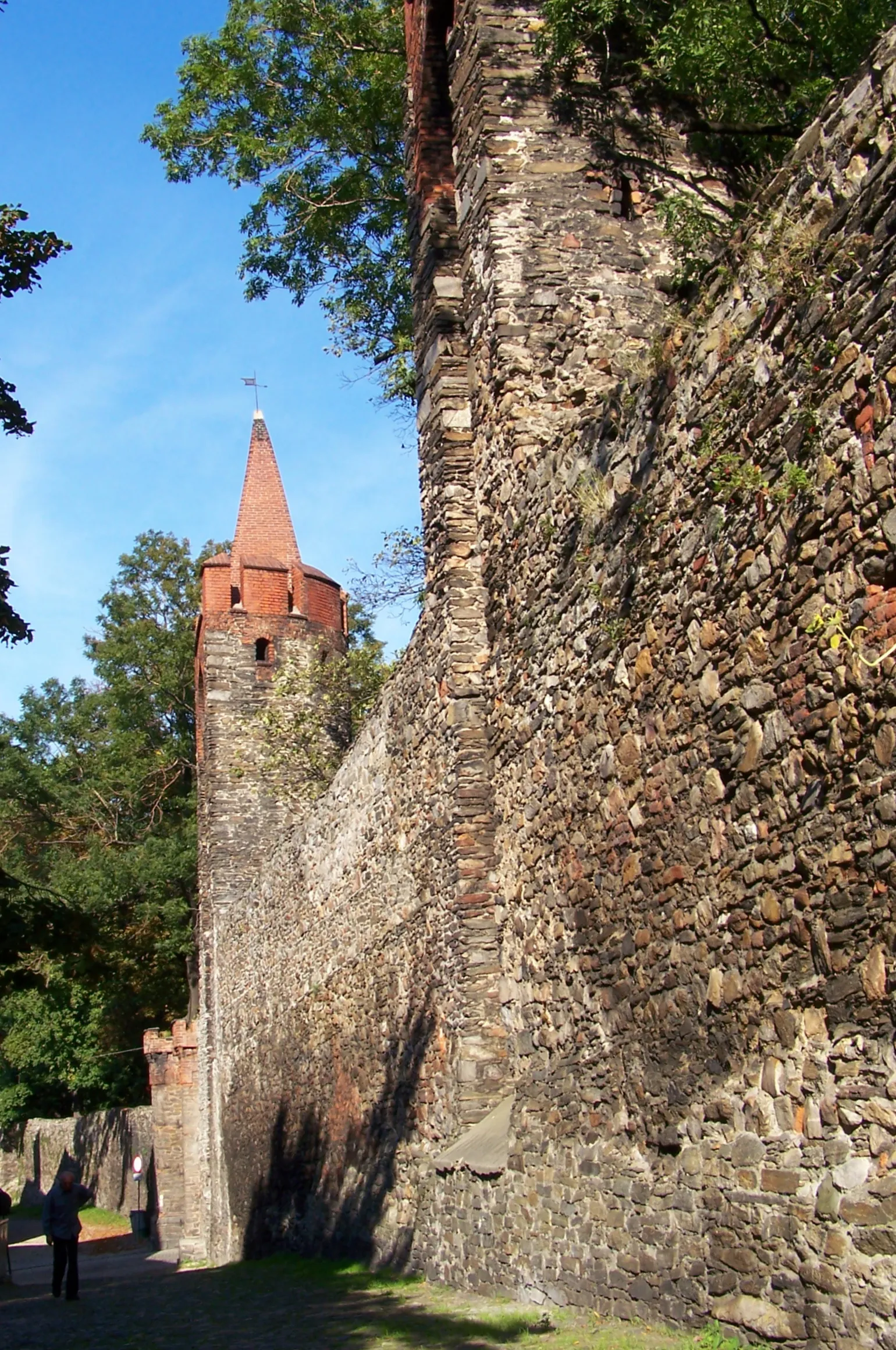 Photo showing: Defensive walls in Paczków (Lower Silesia, Poland).