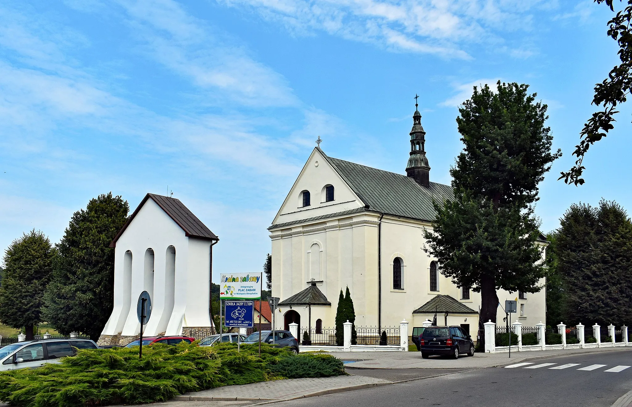 Photo showing: Church of the Assumption of the Blessed Virgin Mary, 243 Wielopole Skrzyńskie village, Ropczyce-Sędziszów County, Subcarpathian Voivodeship, Poland