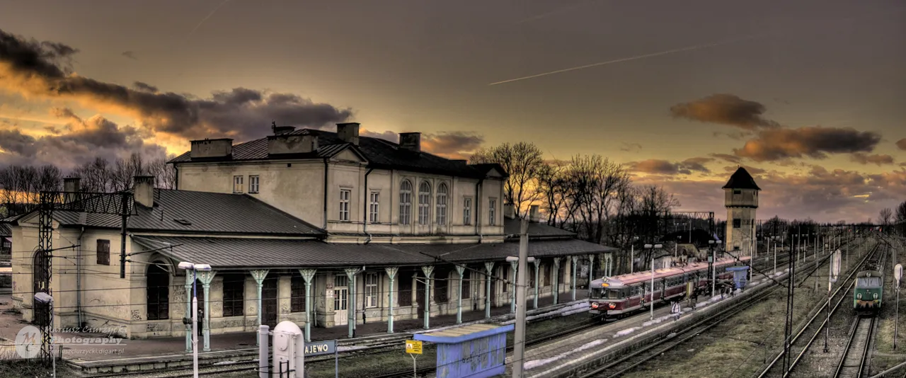 Photo showing: Train station in Grajewo