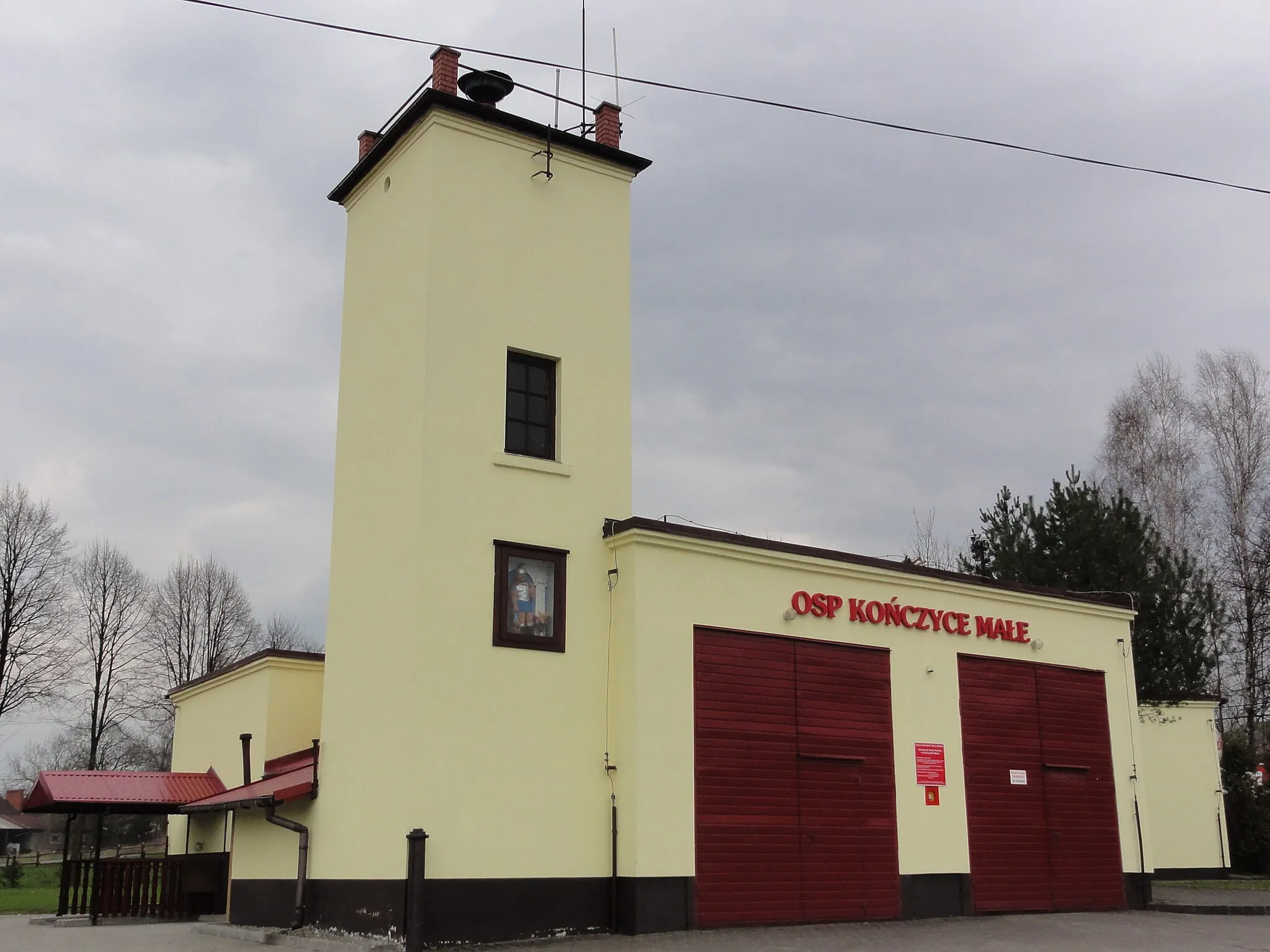 Photo showing: Fire station in Kończyce Małe