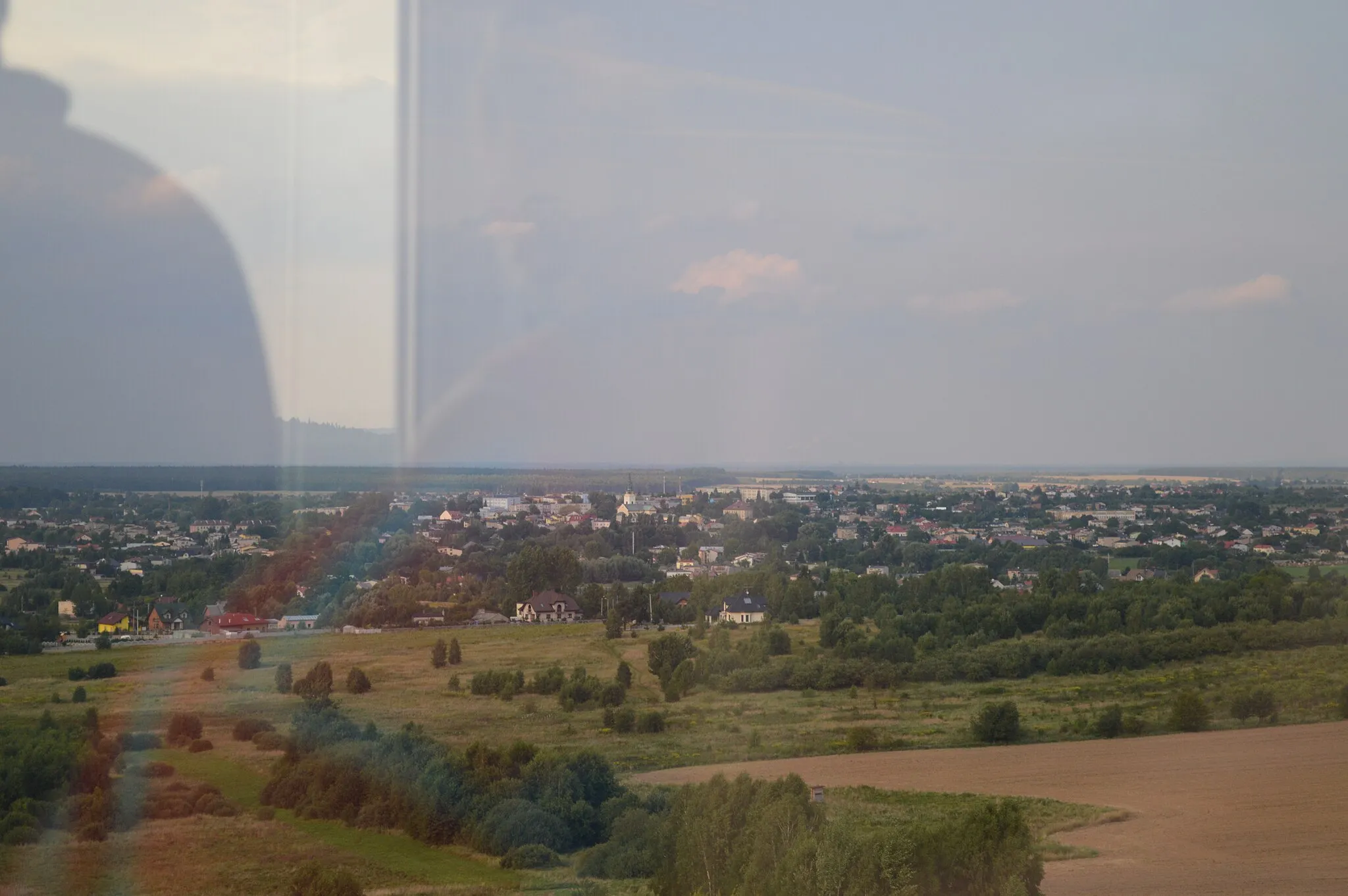 Photo showing: Widok na Kłobuck z wieży obserwacyjnej na Dębowej Górze