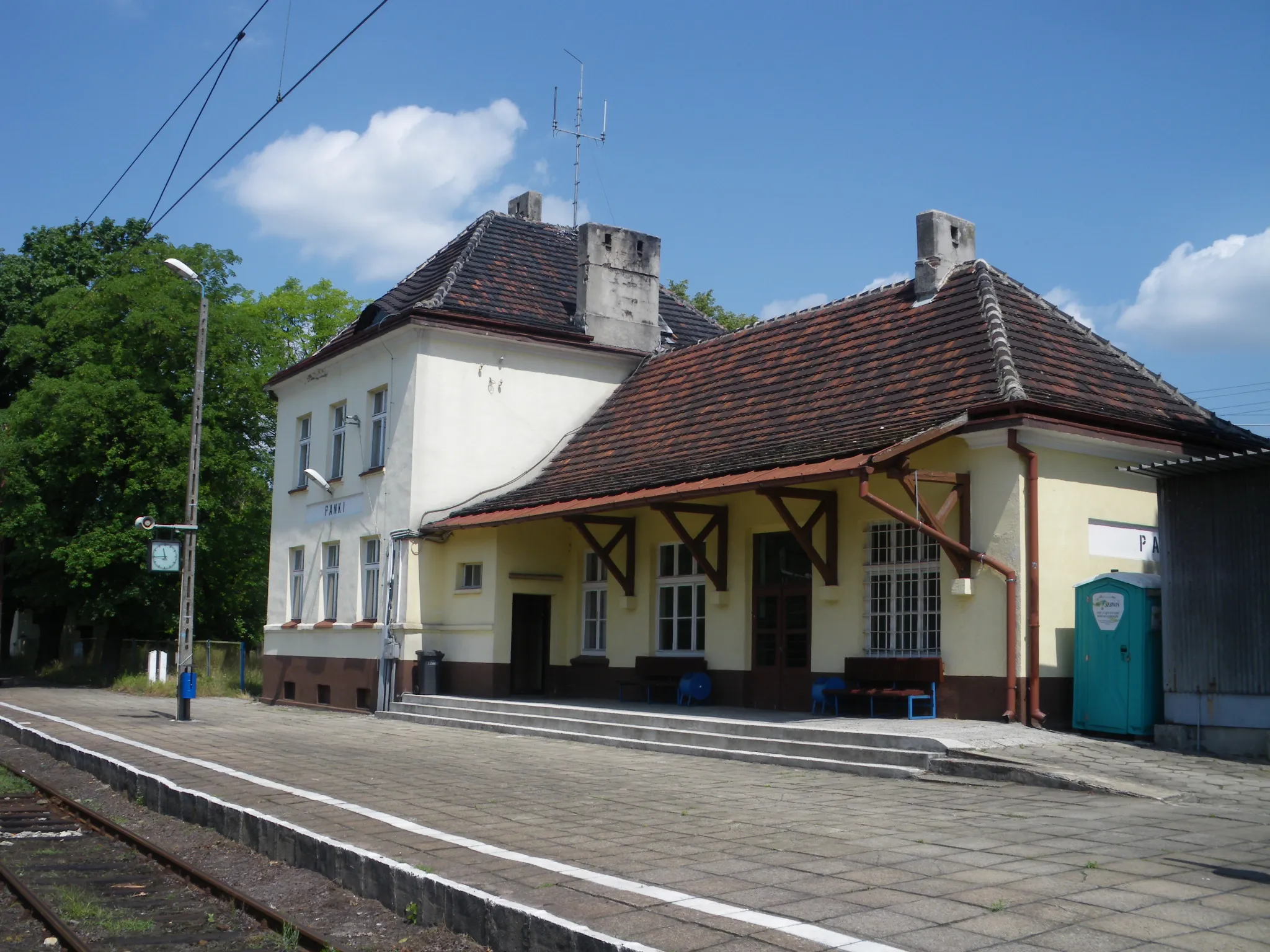 Photo showing: Railway station in Panki.