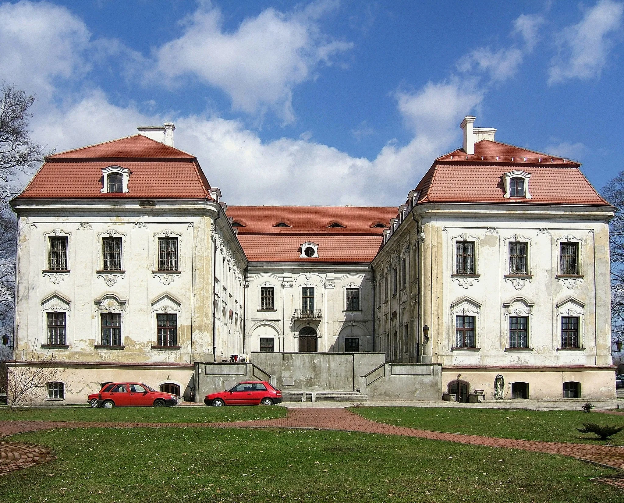 Photo showing: The baroque castle's front in Sośnicowice (Upper Silesia).