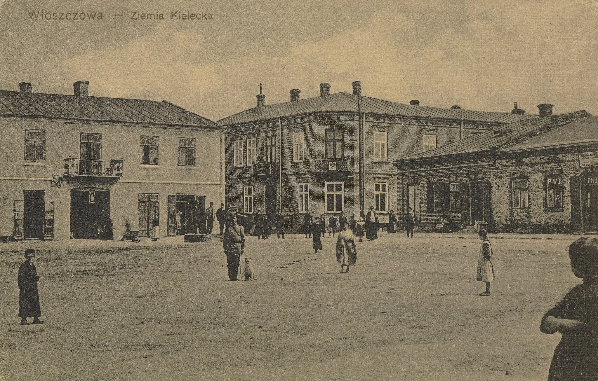 Photo showing: Tytuł: Włoszczowa : ziemia kielecka Adres wydawniczy: Kielce : nakład [...] A. Badzian, 1913 ([miejsce nieznane] : J. R. i Ska) Gatunek: pocztówka Forma i typ: pocztówki Opis fizyczny: [1] karta : ilustracja ; 9x14 cm Współtwórcy: Badzian, Adam (1882-1926). Ilustracje Wydawca Na rewersie oznaczenie: 89. Tytuł według nadruku na awersie. Rok wydania według nadruku na rewersie. Nazwa nakładcy według nadruku na rewersie; nazwa drukarza według akronimu na rewersie.