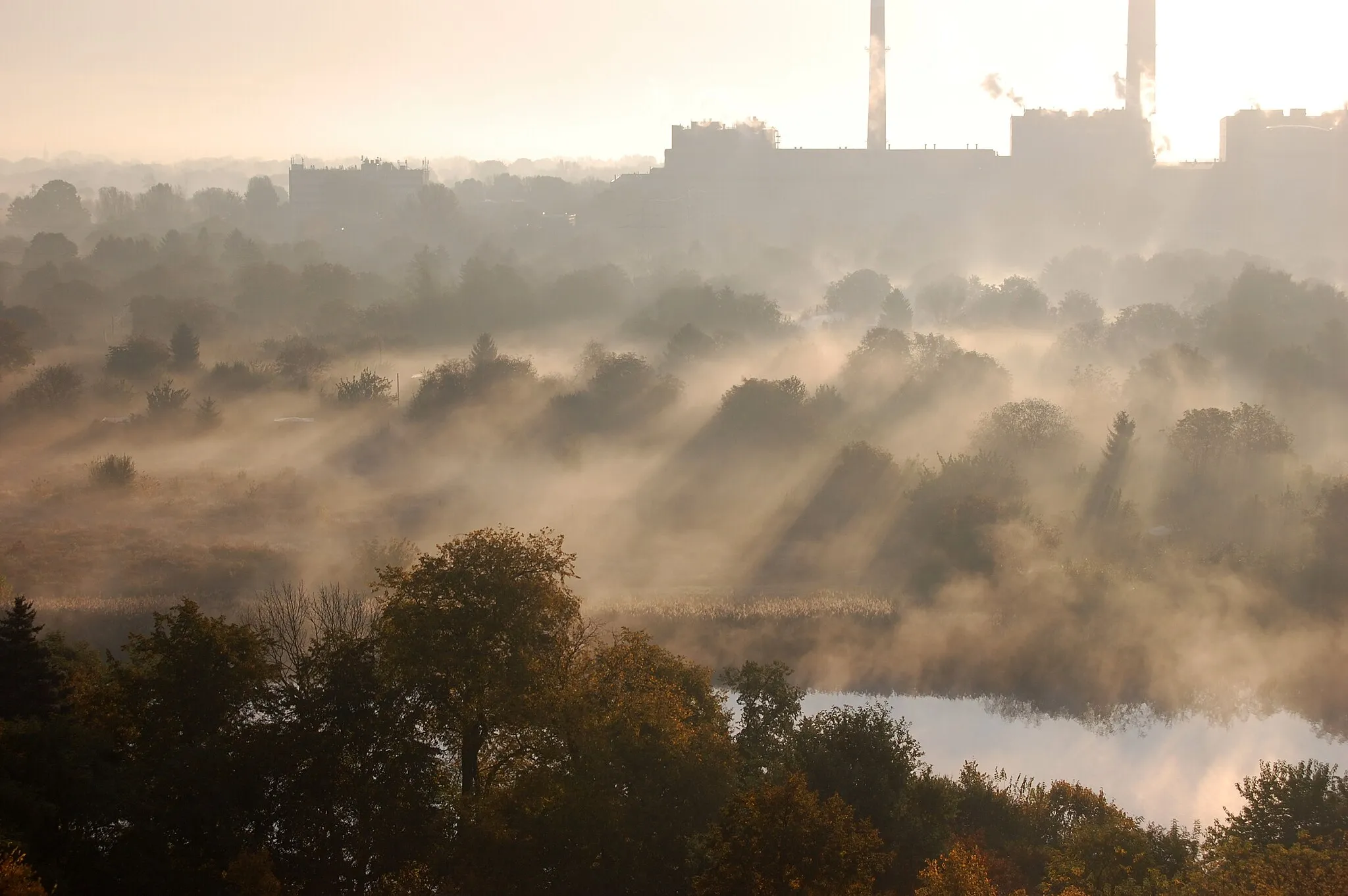 Photo showing: Morning haze in Augustówka, Warsaw