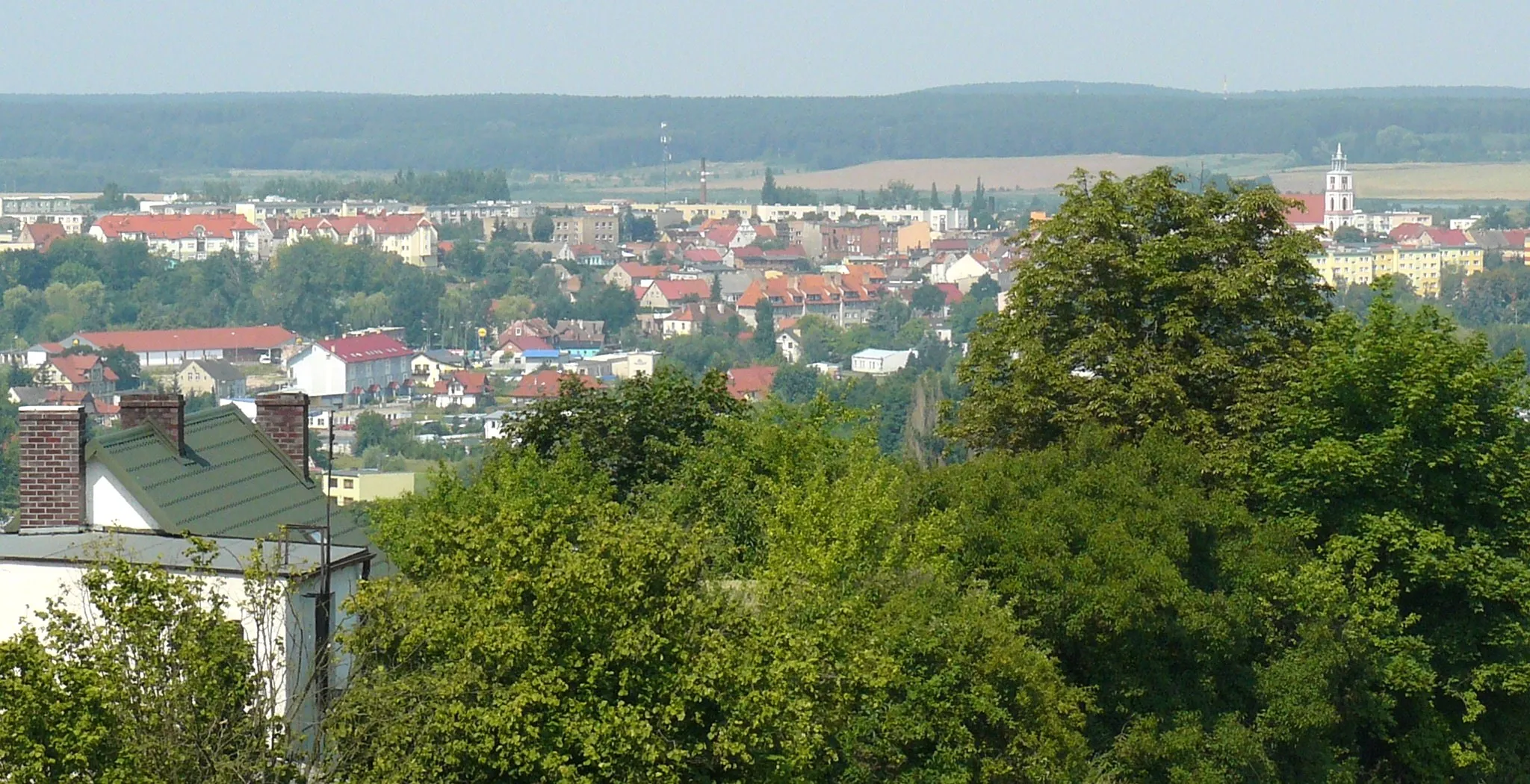 Photo showing: Chodzież - panorama miasta.