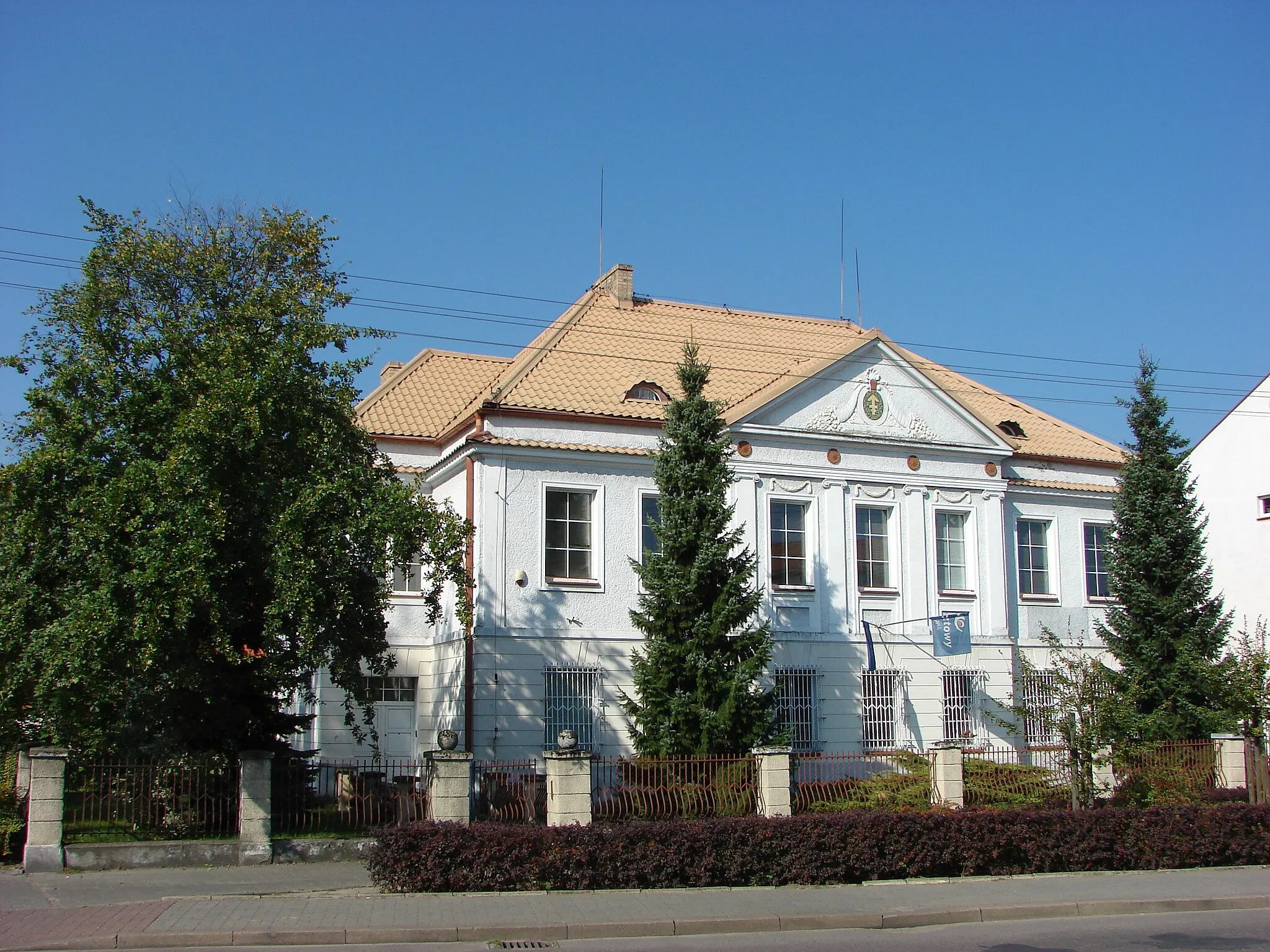 Photo showing: Krzyż Wielkopolski, Czarnków-Trzcianka County. Post office from early of the XX century.