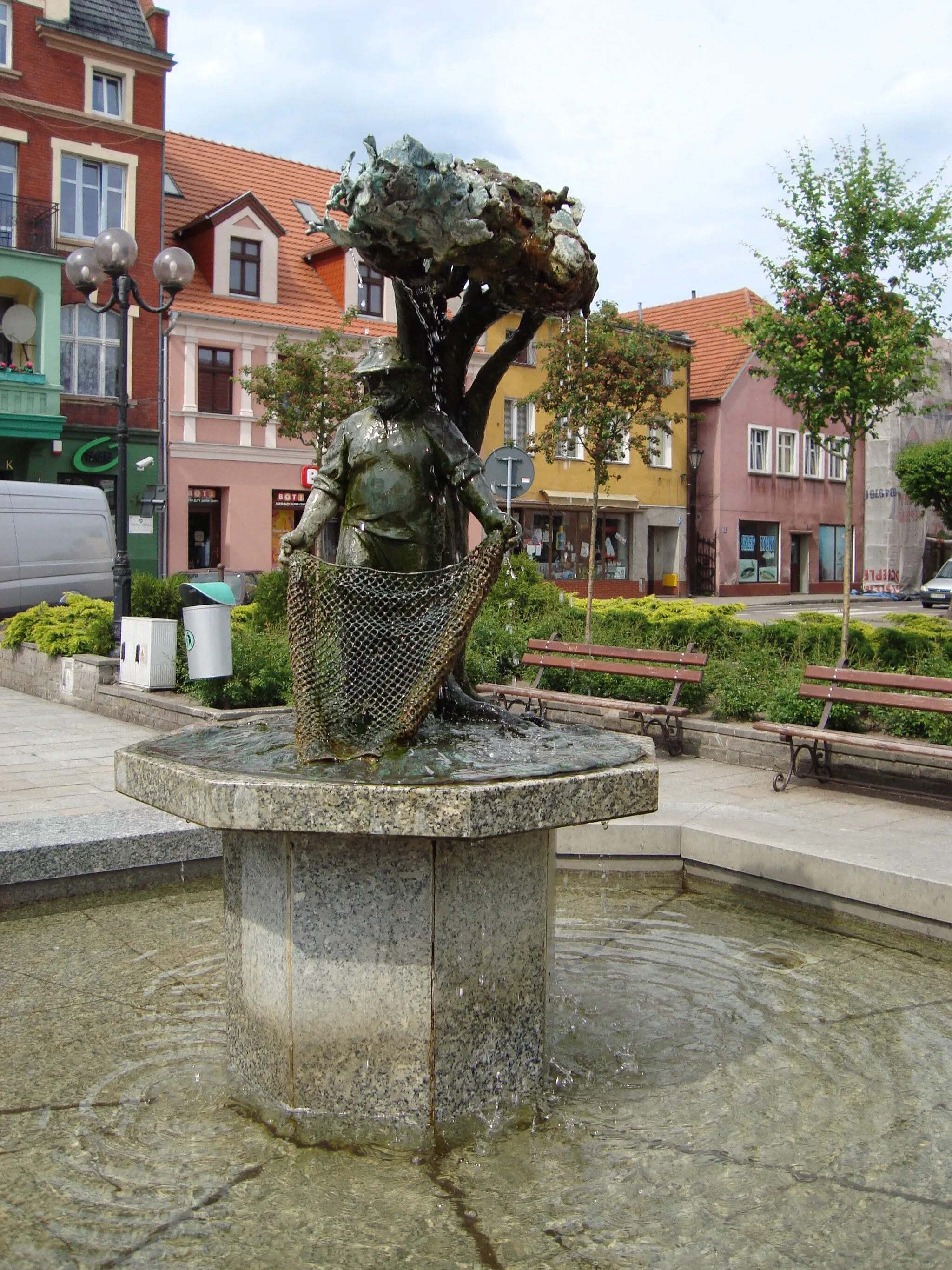 Photo showing: Market place in Międzychód