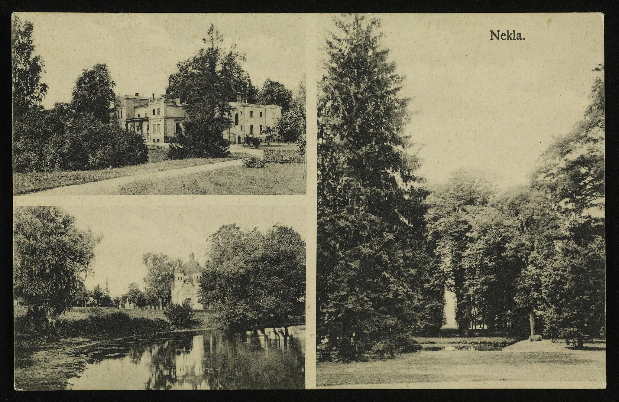 Photo showing: Tytuł: Nekla Adres wydawniczy: Czempiń : nakład. L. Durczykiewicza, [1906-1918] ([miejsce nieznane : drukarz nieznany]) Gatunek: pocztówka Forma i typ: pocztówki Opis fizyczny: [1] karta : ilustracje ; 9x14 cm Współtwórcy: Durczykiewicz, Leonard (1876-1934). Ilustracje Projekt Wydawca Tytuł według nadruku na awersie. Rok wydania według: Jerzy Morgulec, Słownik nakładców i wydawców pocztówek na Ziemiach Polskich, oraz poloników. Cz. 17 Warszawa 2005. Na rewersie nadruk: Fotogr. i nakład. L. Durczykiewicz w Czempiniu.