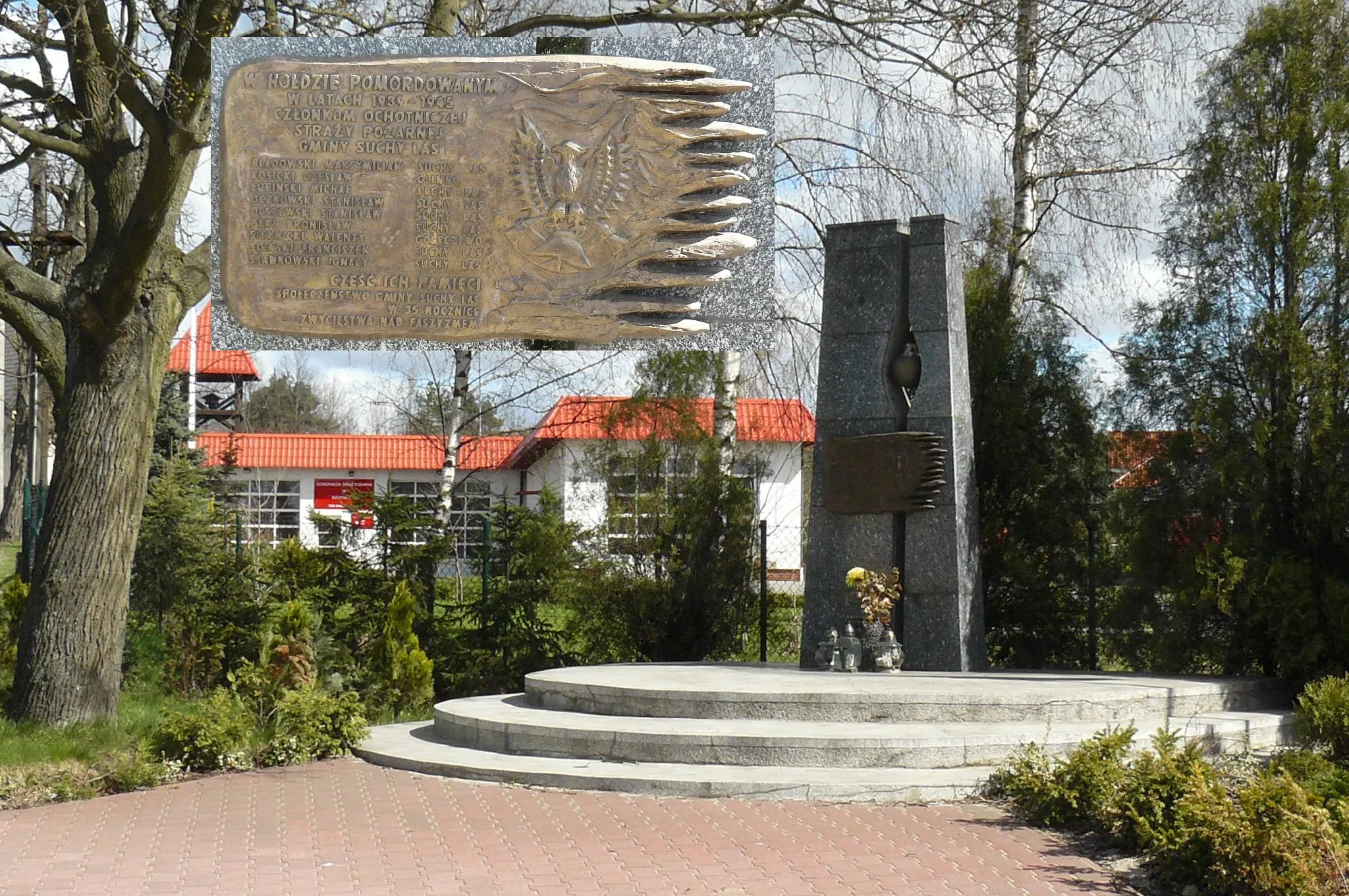 Photo showing: Fire Dept. Monument, Suchy Las, PL.