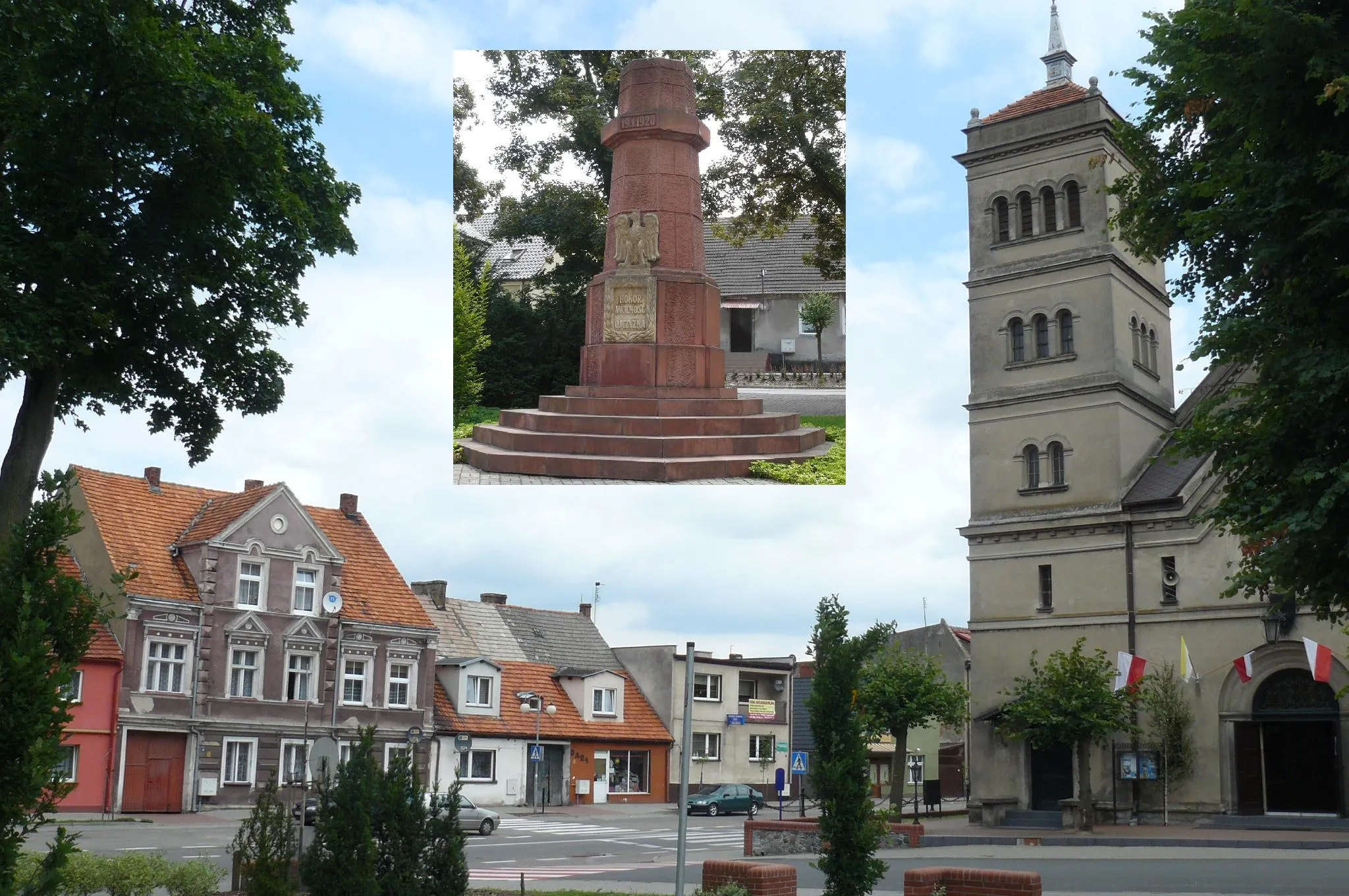 Photo showing: Szamocin Wolnosci Square.