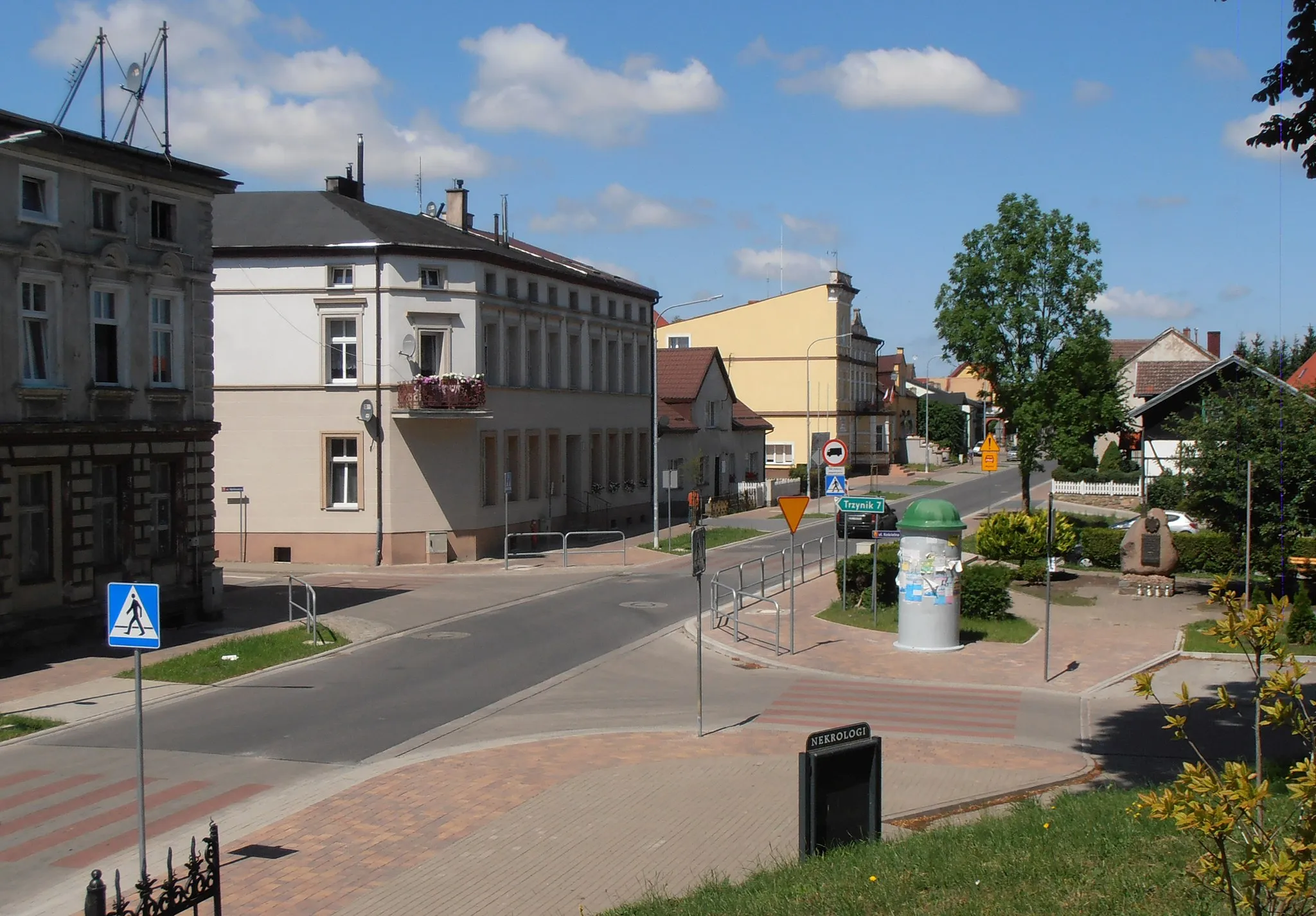 Photo showing: Gościno. Widok ogólny z wzgórza kościelnego.