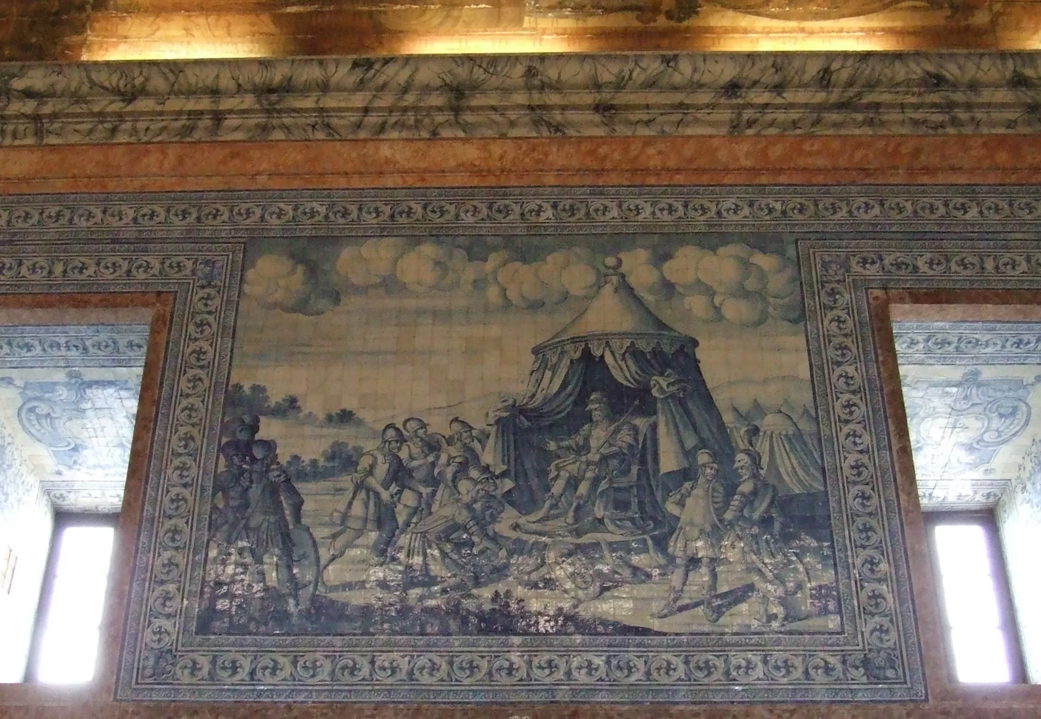 Photo showing: Azulejo panel in Basilica Royal of Castro Verde