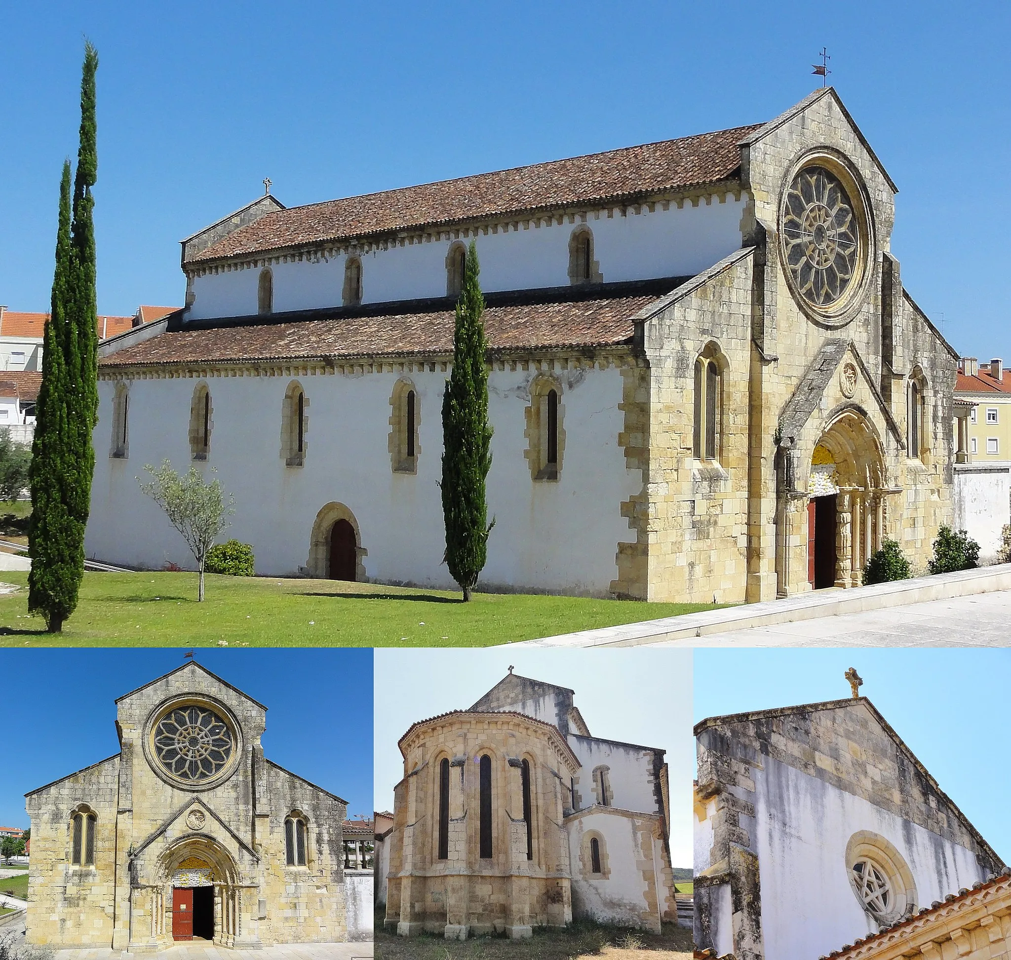 Photo showing: The church was built in the second half of the 12th century by the provincial master of the Order of the Knights Templar in Portugal, Gualdim Pais. It was used as a burial place for the Knights Templar of Tomar and, later, by the Knights of the Order of Christ, which succeeded the Templars in the 14th century. Gualdim Pais is buried in the church, and his original tomb slab, dated from 1195 and bearing a gothic inscription, is still preserved inside