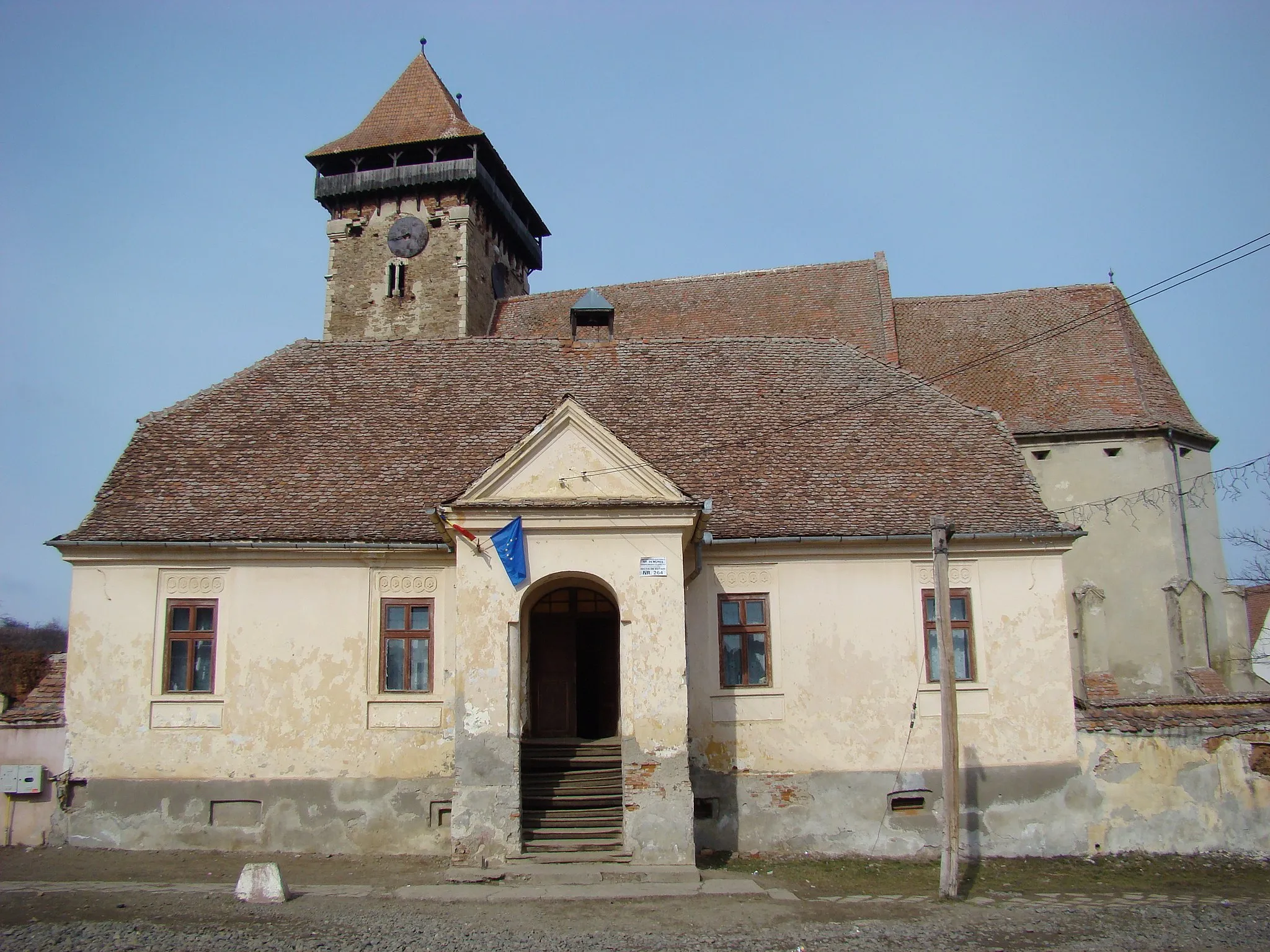 Photo showing: Ansamblul bisericii evanghelice fortificate, sat BĂGACIU, județul Mureș