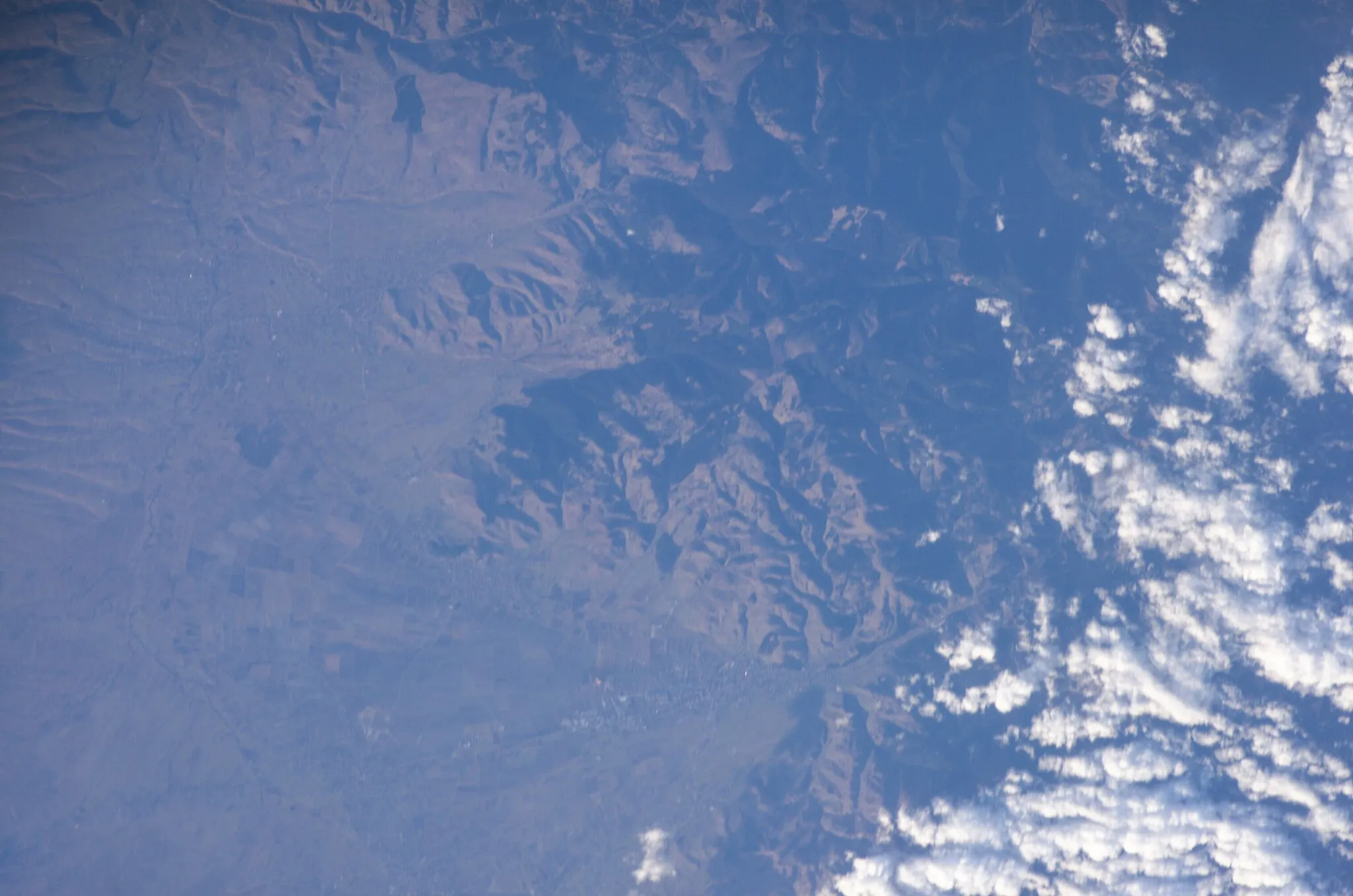 Photo showing: View of Romania taken during ISS Expedition 12.
