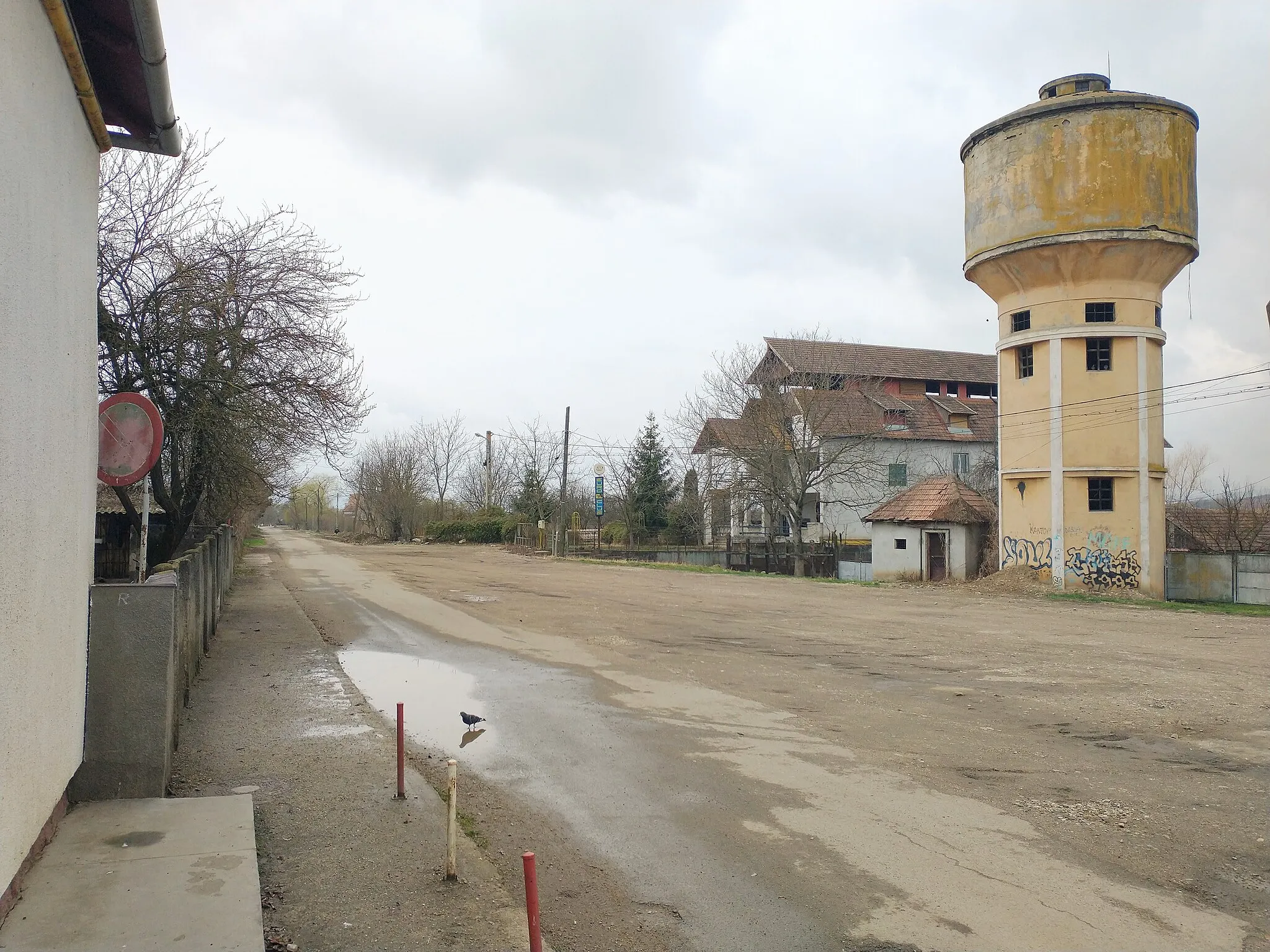 Photo showing: Plac przed dworcem w Razboieni.