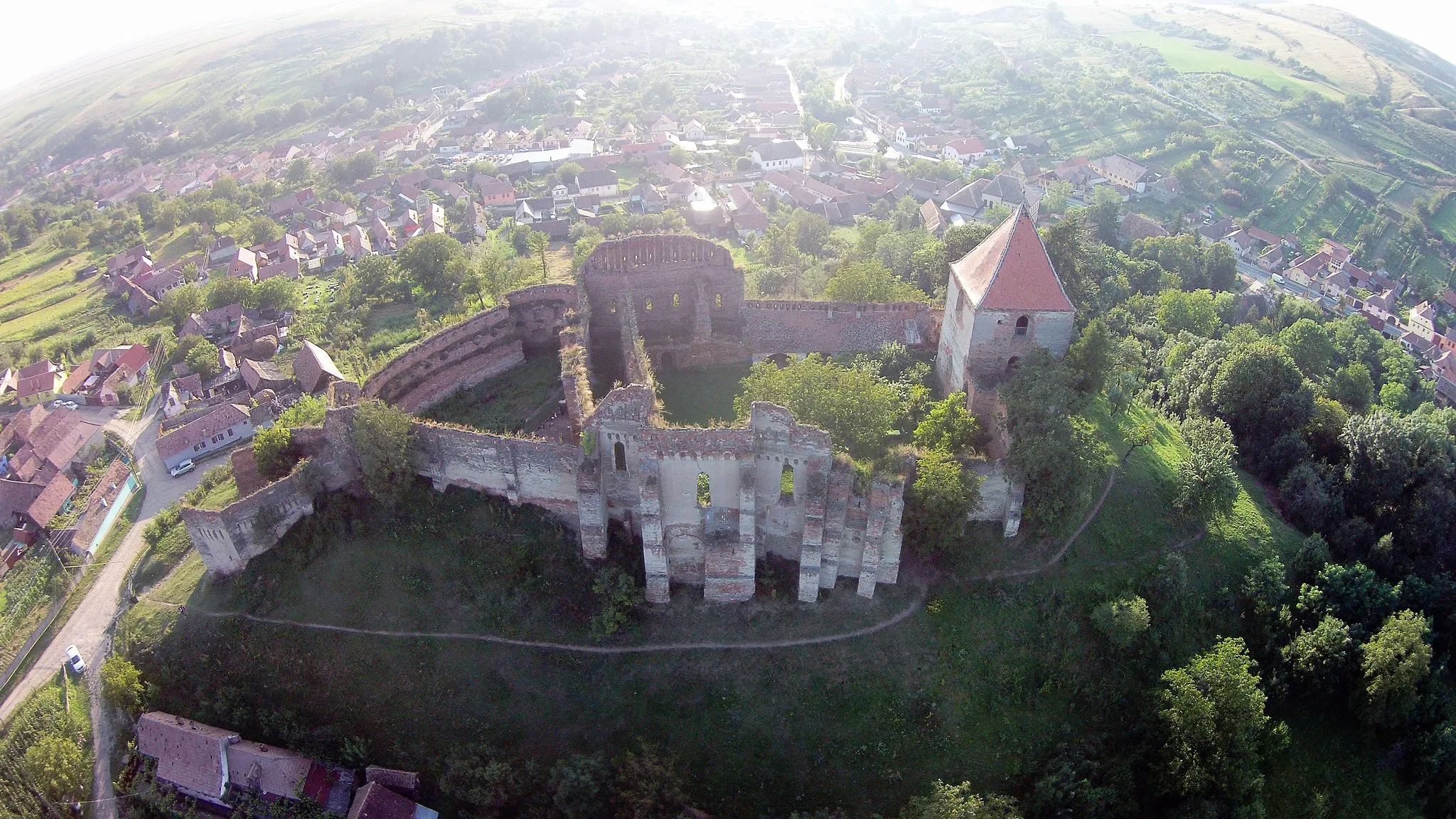 Photo showing: Cetatea Slimnicului (Stolzenburg)_vedere aeriana