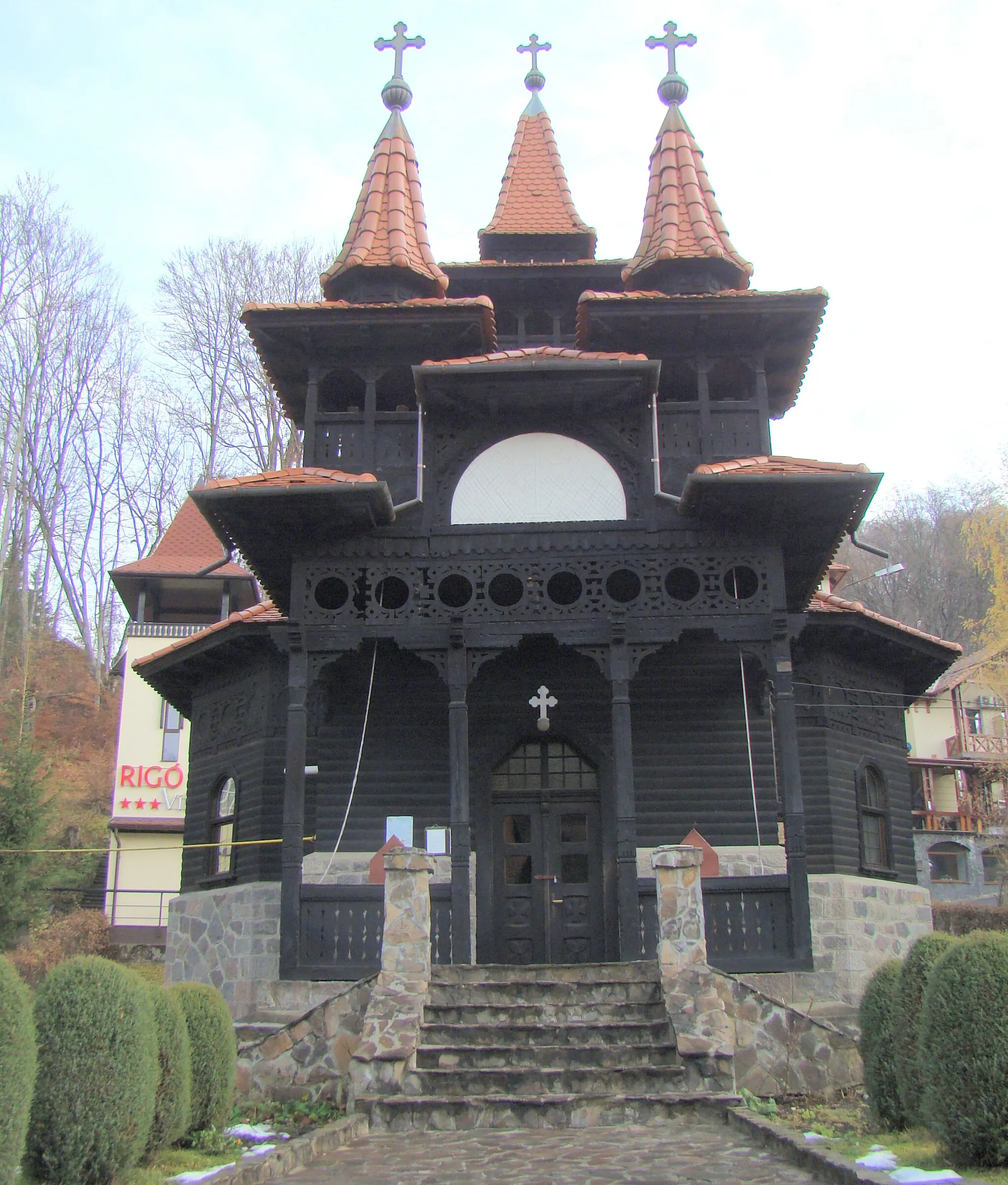 Photo showing: Biserica de lemn Schimbarea la Faţă din Sovata, judeţul Mureş