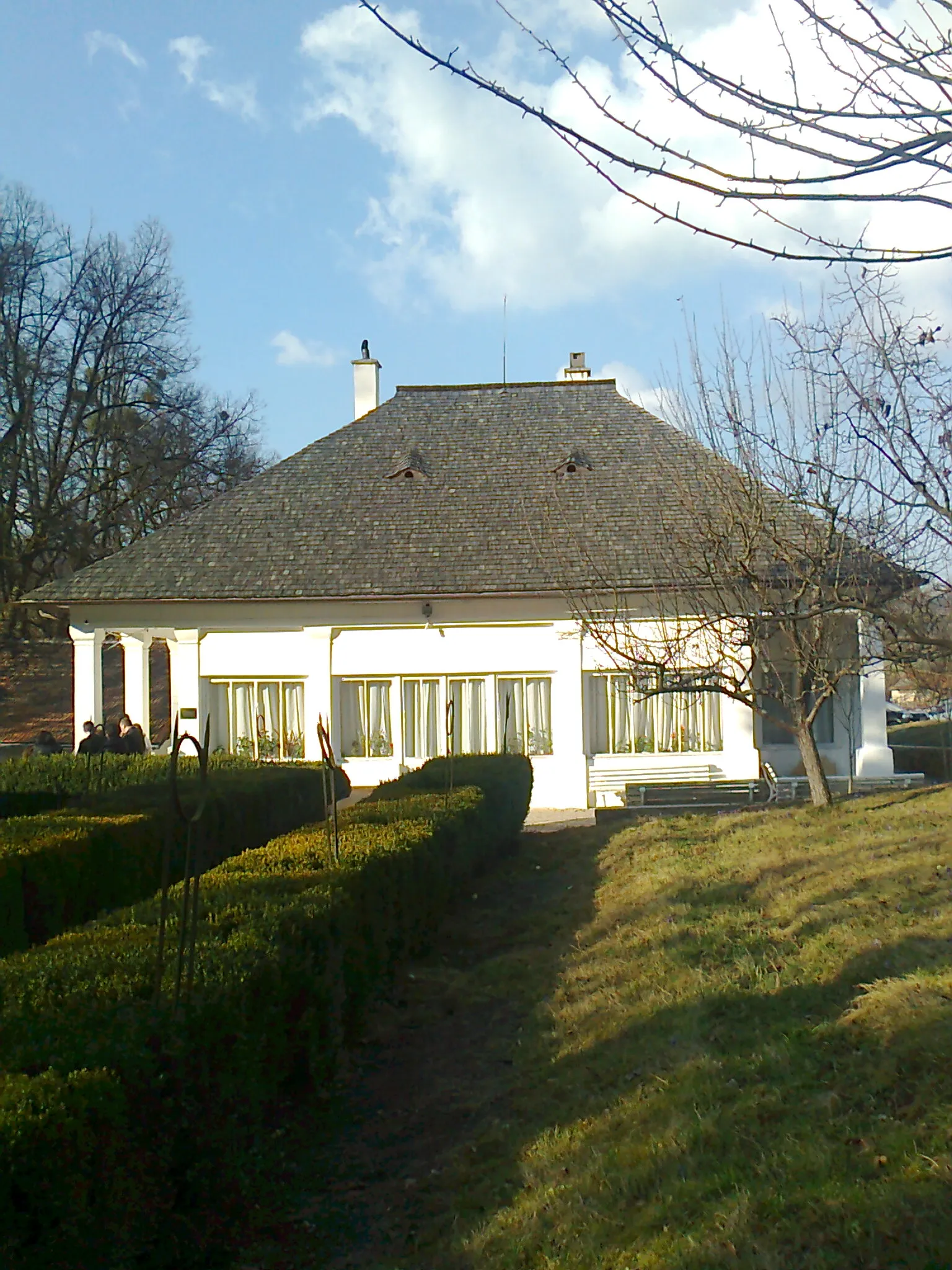 Photo showing: The Boncza-house in Ciucea (Romania) built by Miklós Boncza when his wife died in 1894.