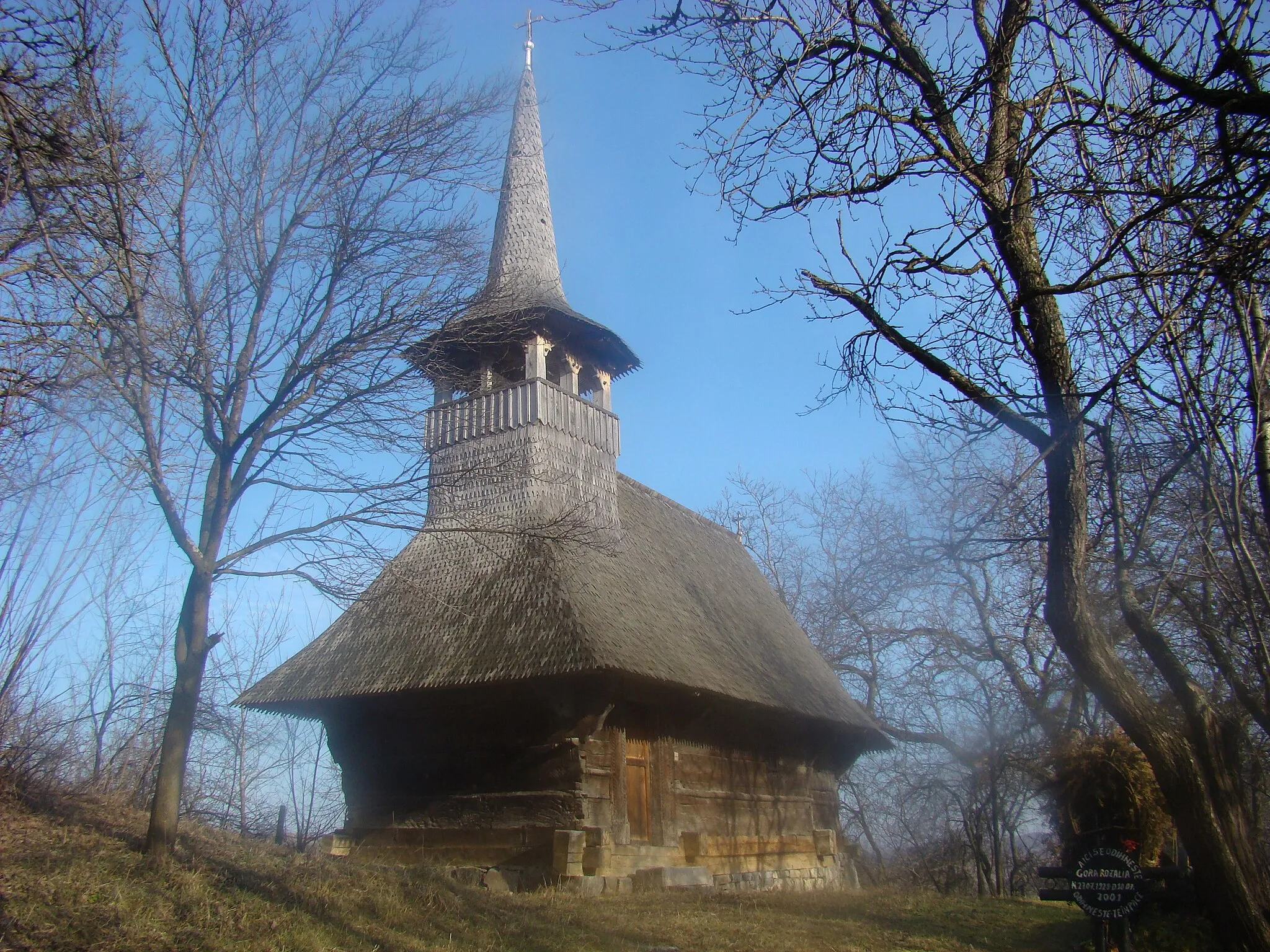 Photo showing: Biserica de lemn „Sf.Arhangheli” din Doba Mică, Sălaj